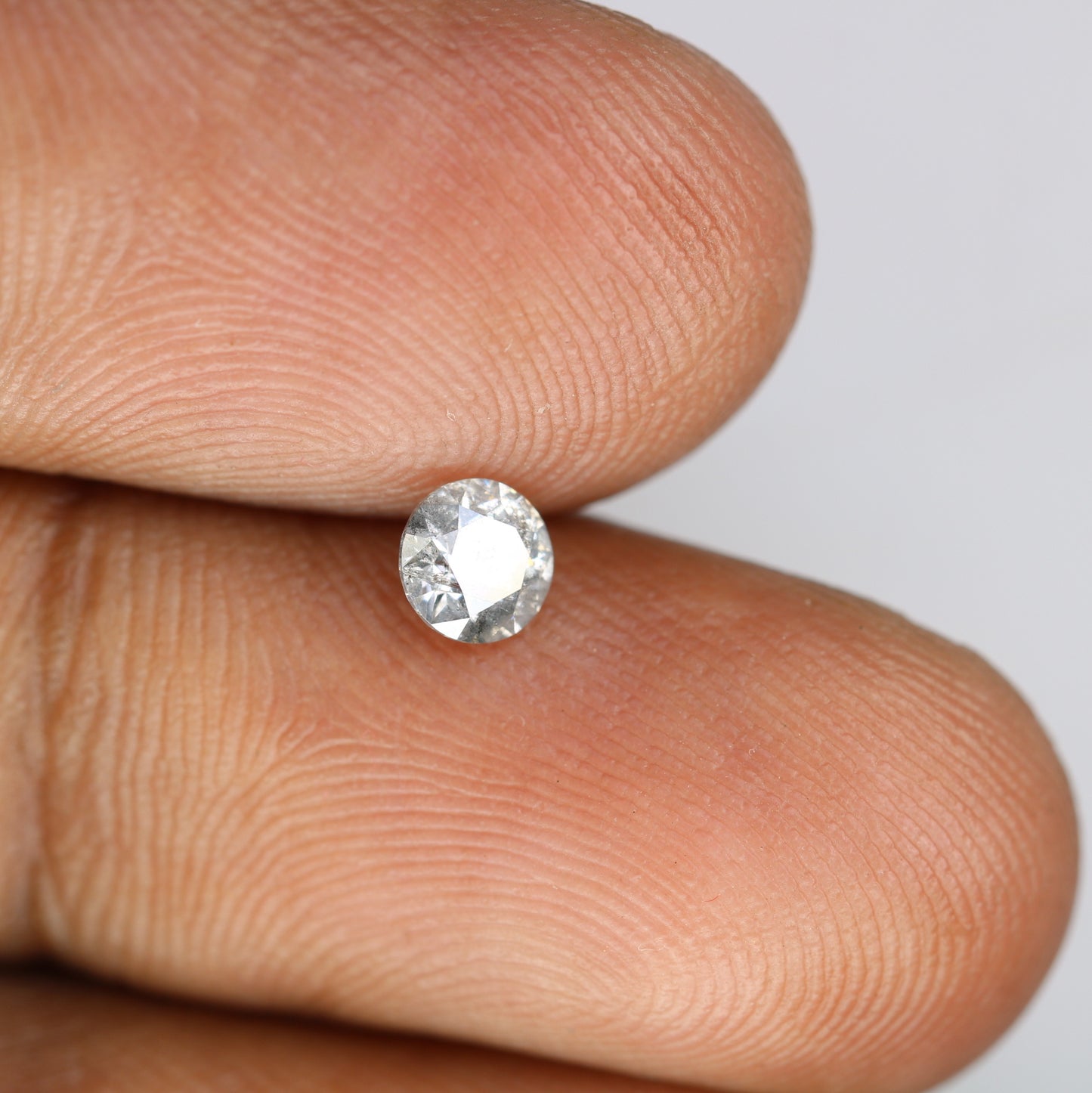 0.41 CT Salt and Pepper Round Brilliant Cut Loose Diamond for Engagement Ring and Fine Jewelry - JayKrishna Diamond