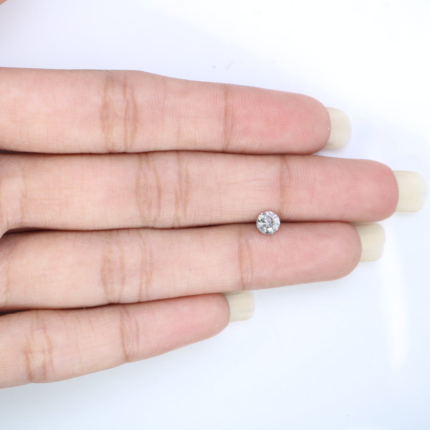 0.41 CT Salt and Pepper Round Brilliant Cut Loose Diamond for Engagement Ring and Fine Jewelry - JayKrishna Diamond