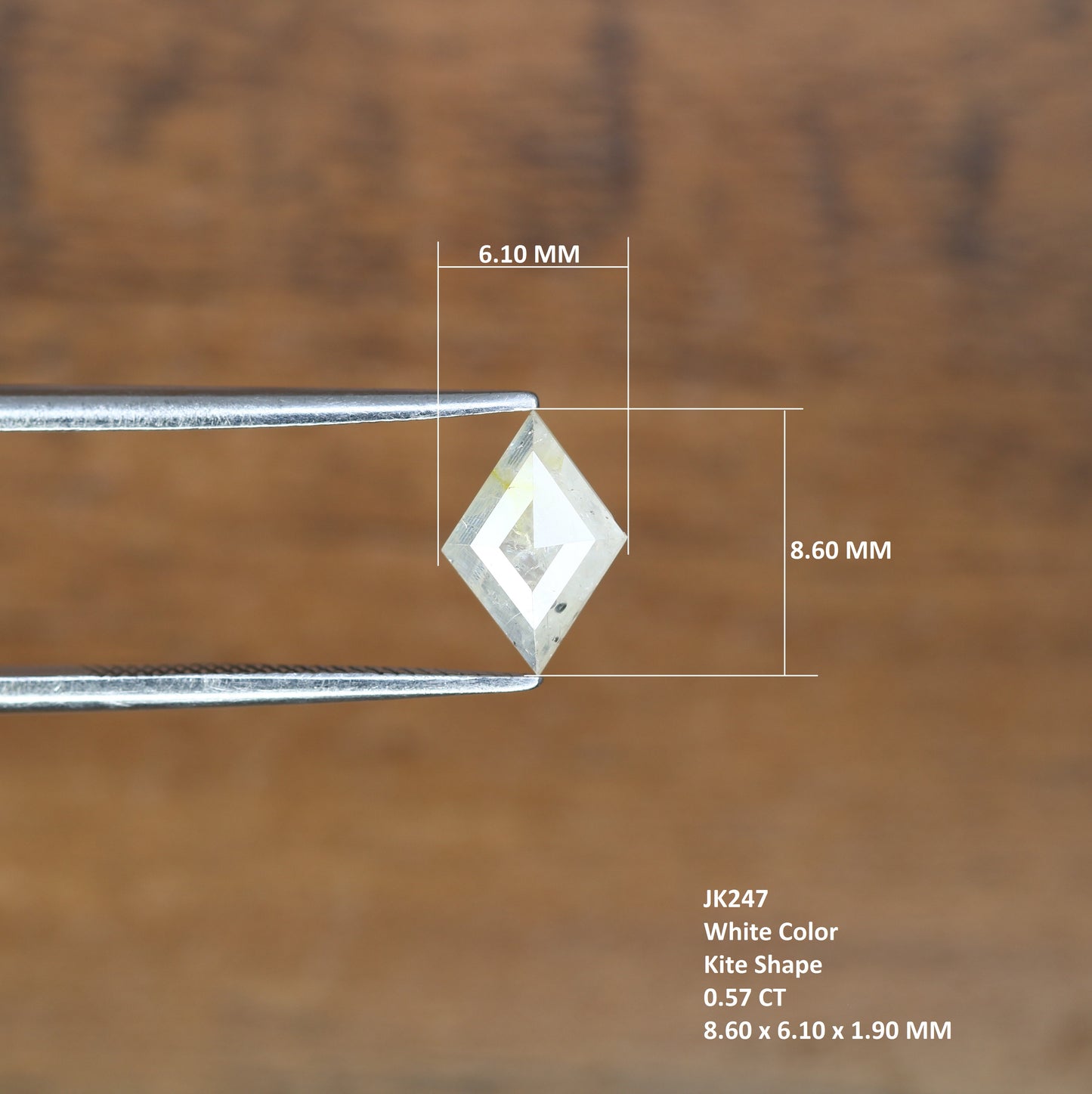 0.57 Carat Kite-Shaped Natural White Diamond – Captivating Loose Gem for Celestial Galaxy Rings - JayKrishna Diamond
