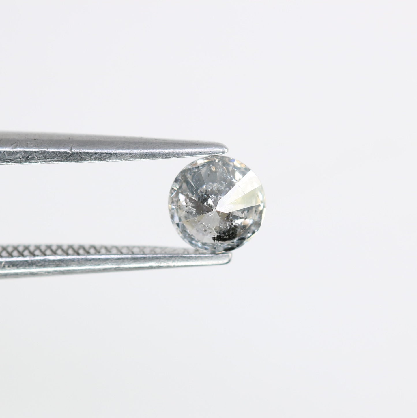 0.39 CT Salt and Pepper Round Brilliant Cut 4.60 x 2.80 MM Diamond for Custom Engagement Rings, Unique Fine Jewelry & Ethical Bridal Jewelry - JayKrishna Diamond