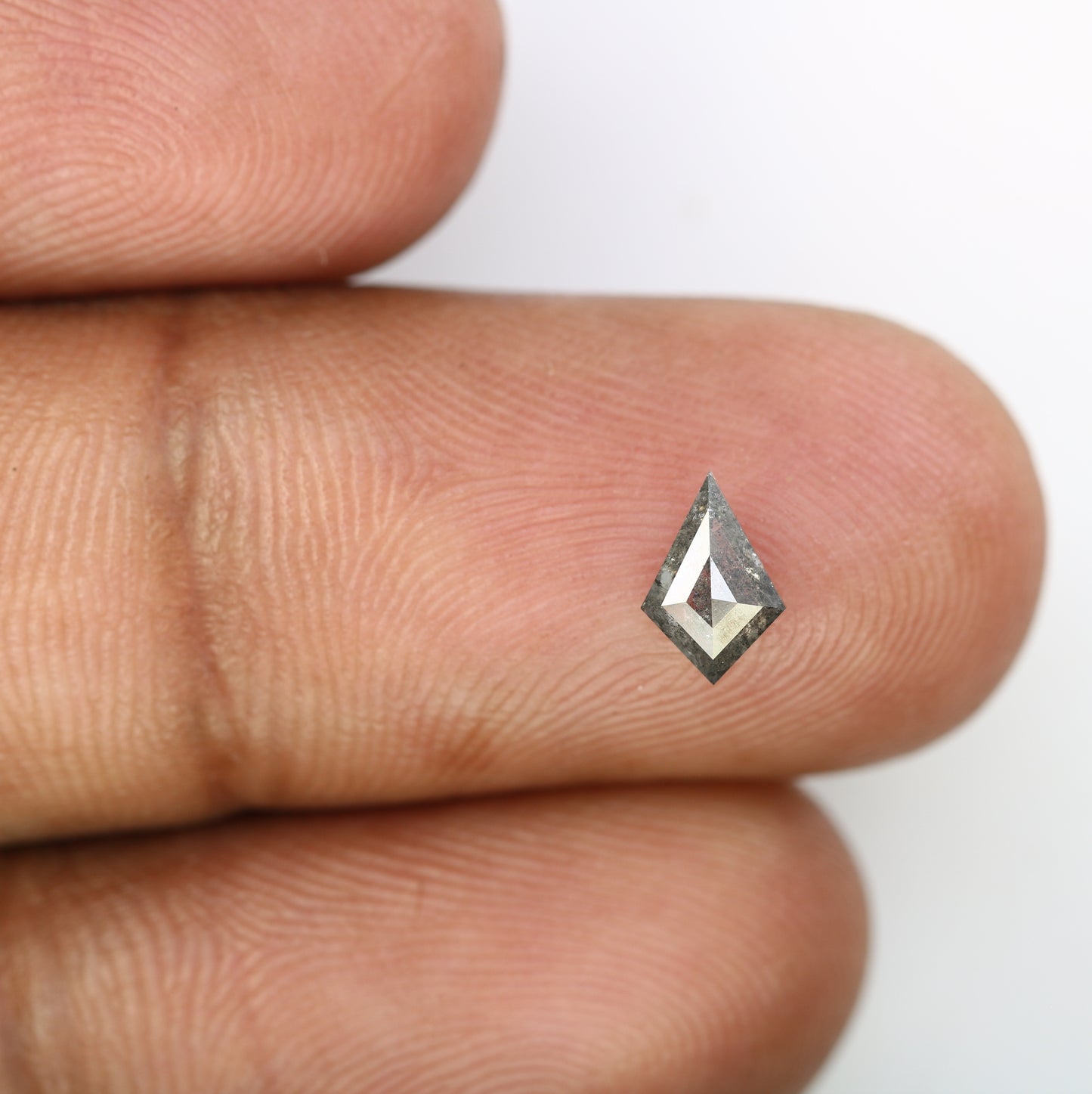 0.49 CT Salt And Pepper Kite Cut Loose Diamond For Engagement Ring - JayKrishna Diamond