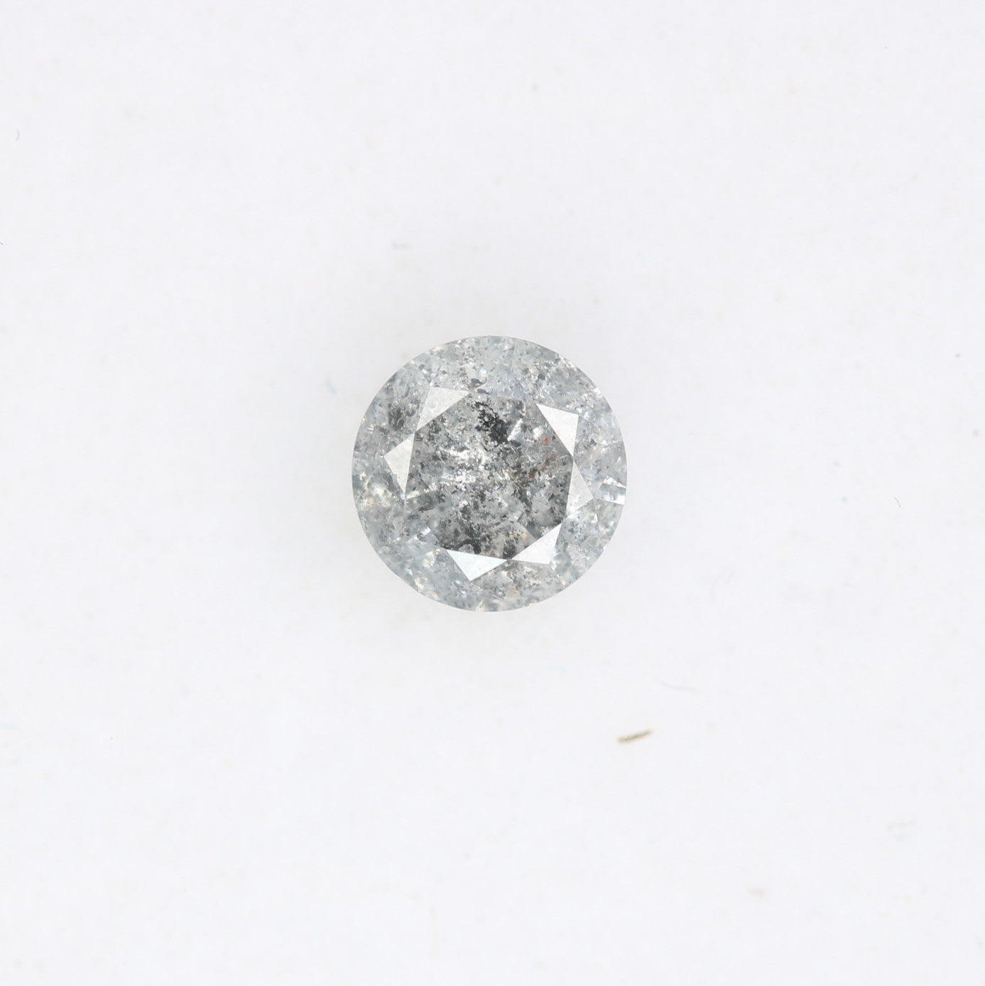 0.37 CT Round Brilliant Cut Salt and Pepper Diamond 4.50 x 2.80 MM | Natural Gemstone for Custom Engagement Rings, Unique Ethical Jewelry & Artisan Fine Jewelry - JayKrishna Diamond