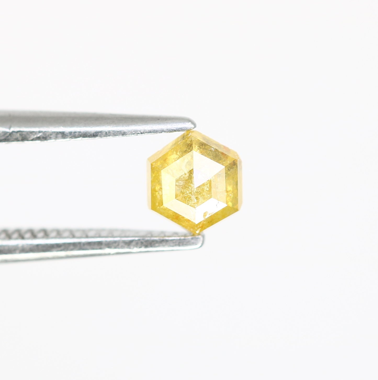 0.30 Carat Natural Yellow Loose Hexagon Shape Rustic 4.20 MM Diamond – Ideal for Wedding Rings | Unique Rustic Yellow Hexagon Diamond - JayKrishna Diamond