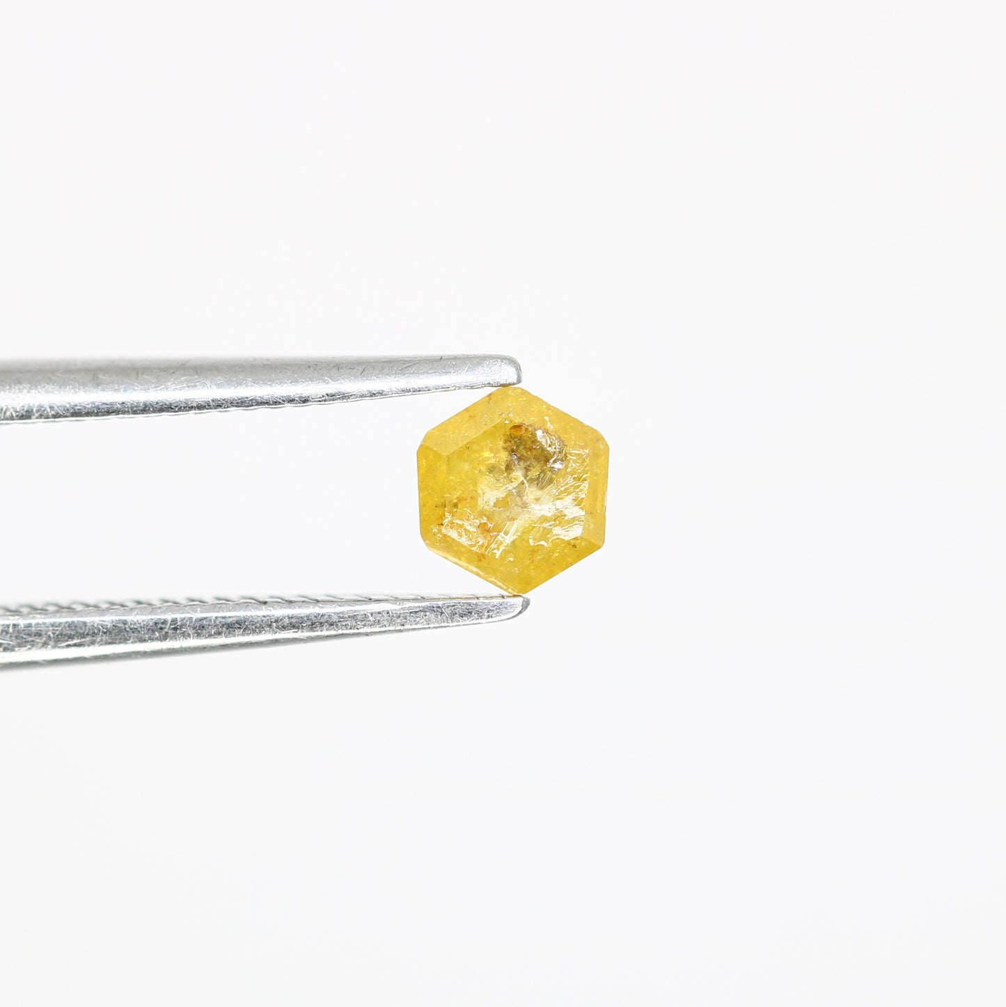 0.30 Carat Natural Yellow Loose Hexagon Shape Rustic 4.20 MM Diamond – Ideal for Wedding Rings | Unique Rustic Yellow Hexagon Diamond - JayKrishna Diamond