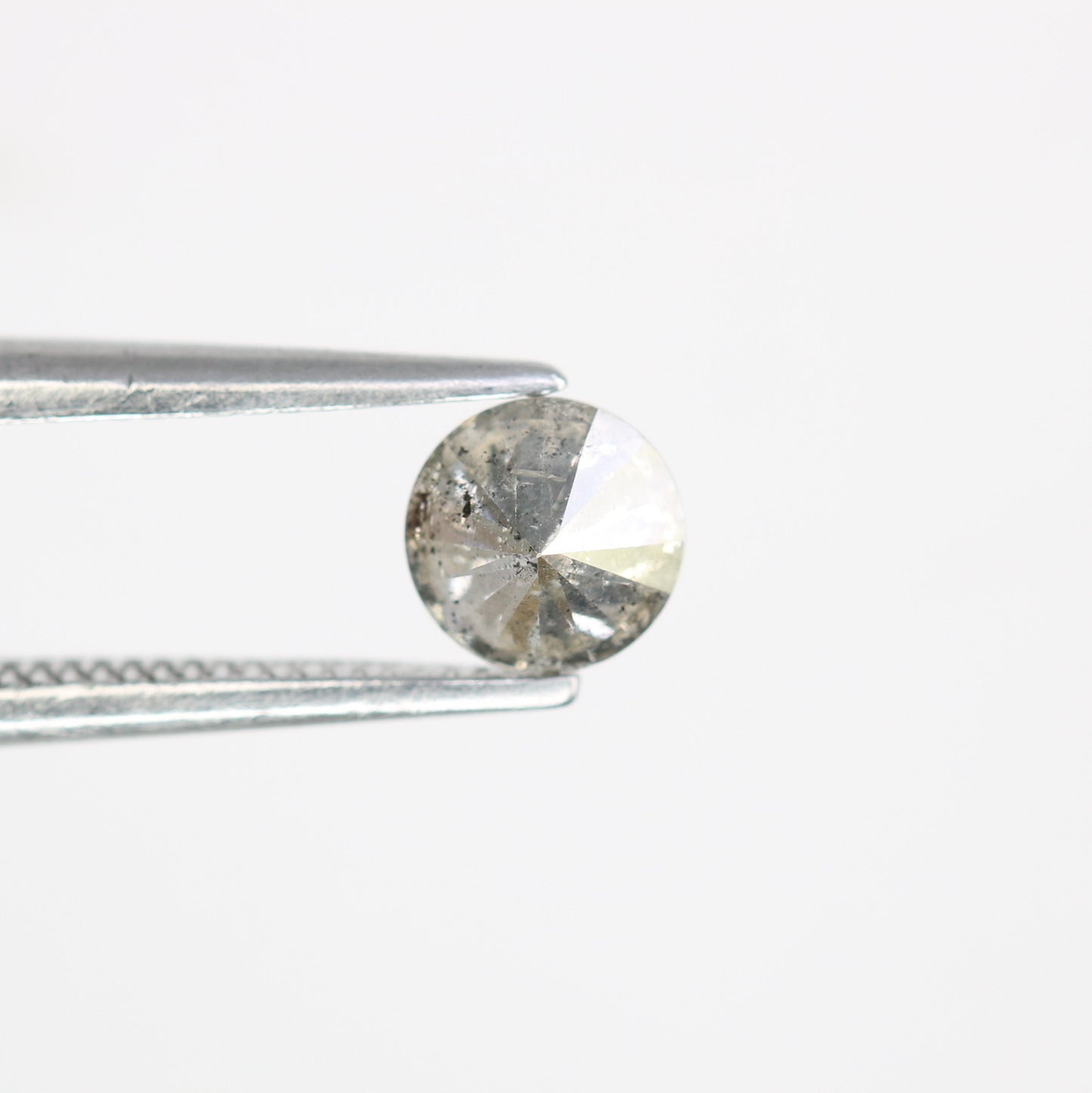 0.43 CT Round Brilliant Cut Loose Natural Salt and Pepper 4.70 x 2.90 MM Diamond for Engagement Ring and Artisan Jewelry Creation - JayKrishna Diamond