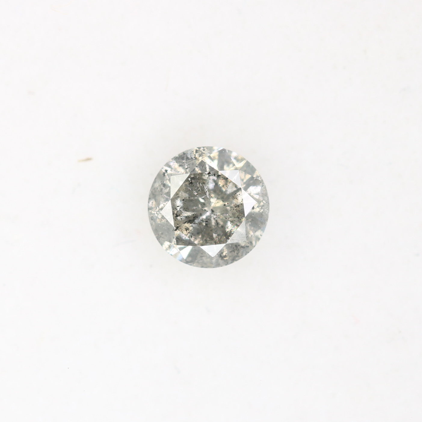 0.43 CT Round Brilliant Cut Loose Natural Salt and Pepper 4.70 x 2.90 MM Diamond for Engagement Ring and Artisan Jewelry Creation - JayKrishna Diamond