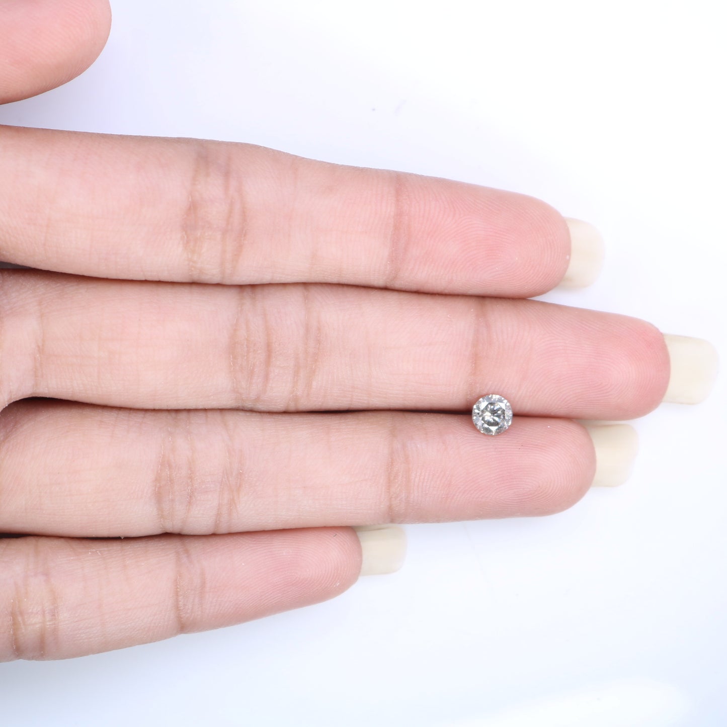 0.43 CT Round Brilliant Cut Loose Natural Salt and Pepper 4.70 x 2.90 MM Diamond for Engagement Ring and Artisan Jewelry Creation - JayKrishna Diamond