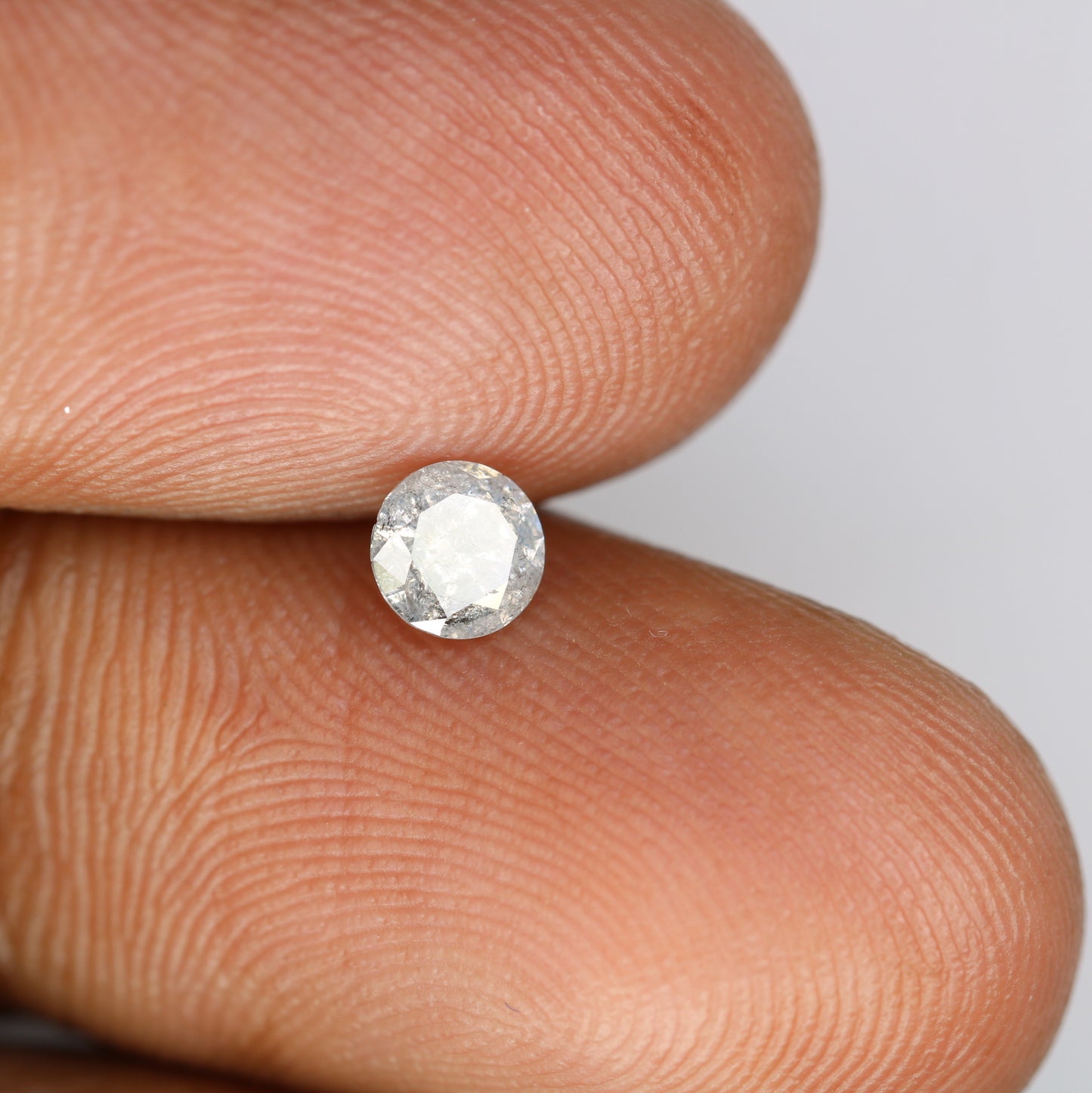 0.39 CT 4.70 MM Natural Loose Round Brilliant Cut Salt and Pepper Diamond for Custom Engagement Rings, Unique Fine Jewelry & Ethical Bridal Jewelry - JayKrishna Diamond