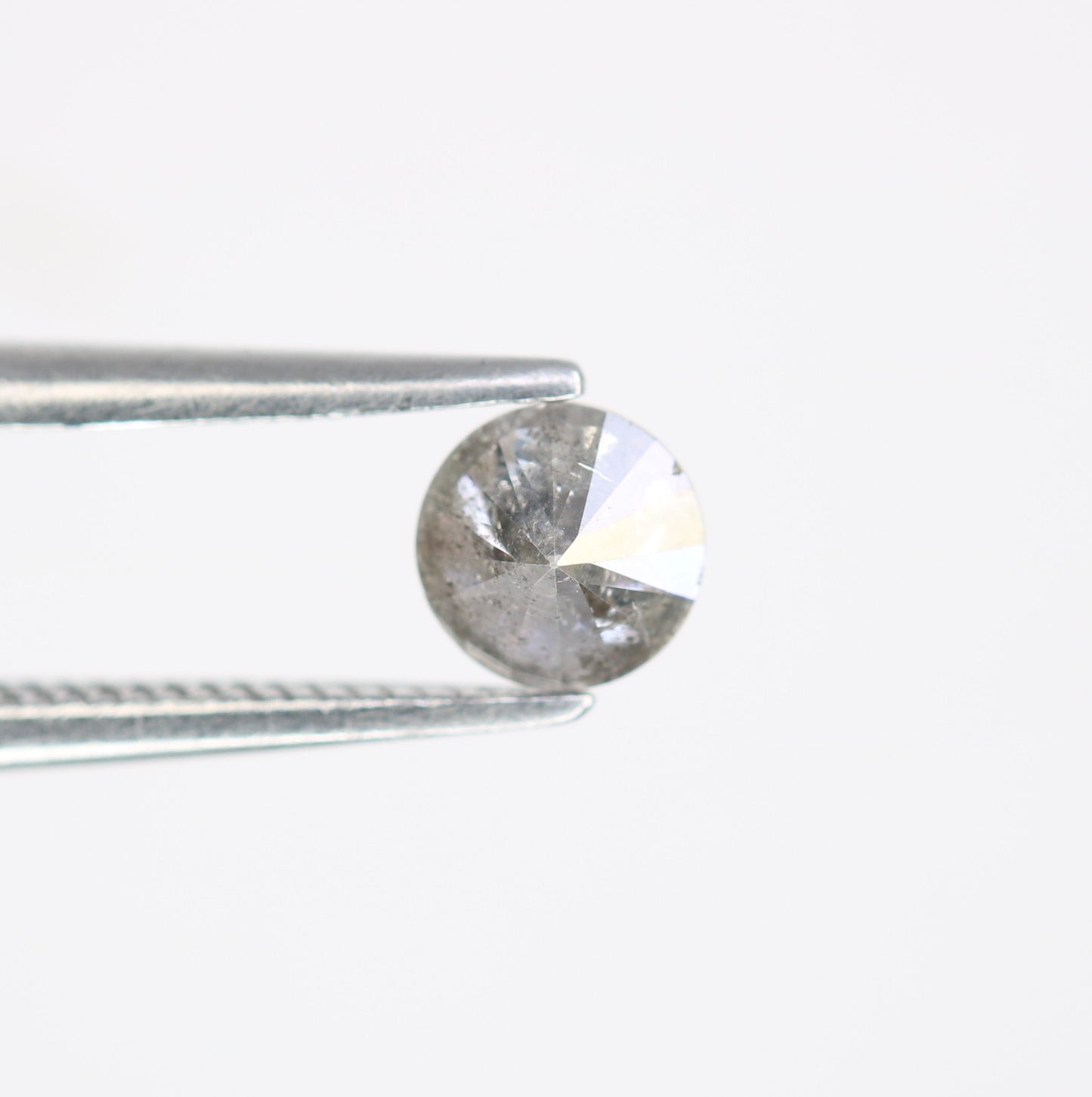 0.40 CT Salt And Pepper 4.60 x 2.90 MM Round Brilliant Cut Loose Diamond For Engagement Ring - JayKrishna Diamond
