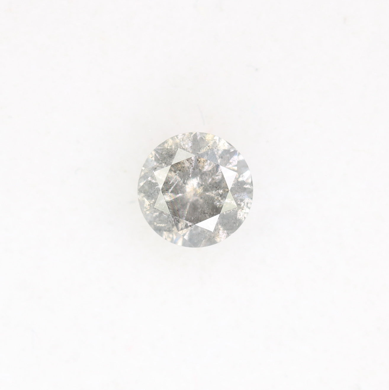 0.40 CT Salt And Pepper 4.60 x 2.90 MM Round Brilliant Cut Loose Diamond For Engagement Ring - JayKrishna Diamond