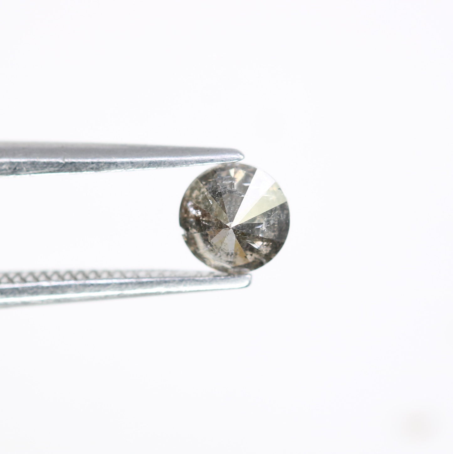Unique 0.41 CT Salt & Pepper Round Brilliant Cut Diamond | Perfect for Engagement Rings | 4.60 x 3.00 MM - JayKrishna Diamond