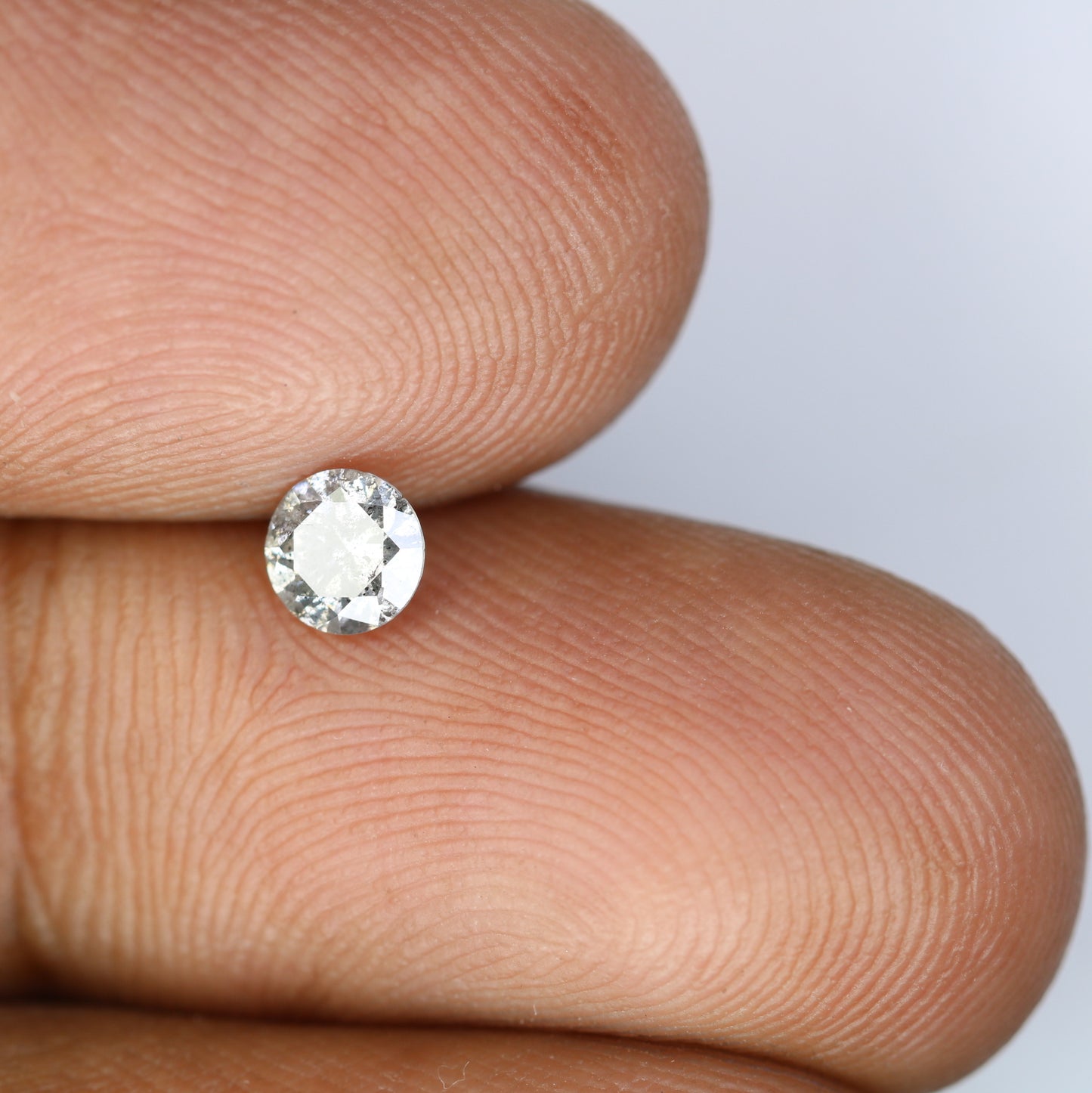 Unique 0.35 CT Salt & Pepper Round Brilliant Cut Diamond | Perfect for Engagement Rings | 4.50 MM - JayKrishna Diamond