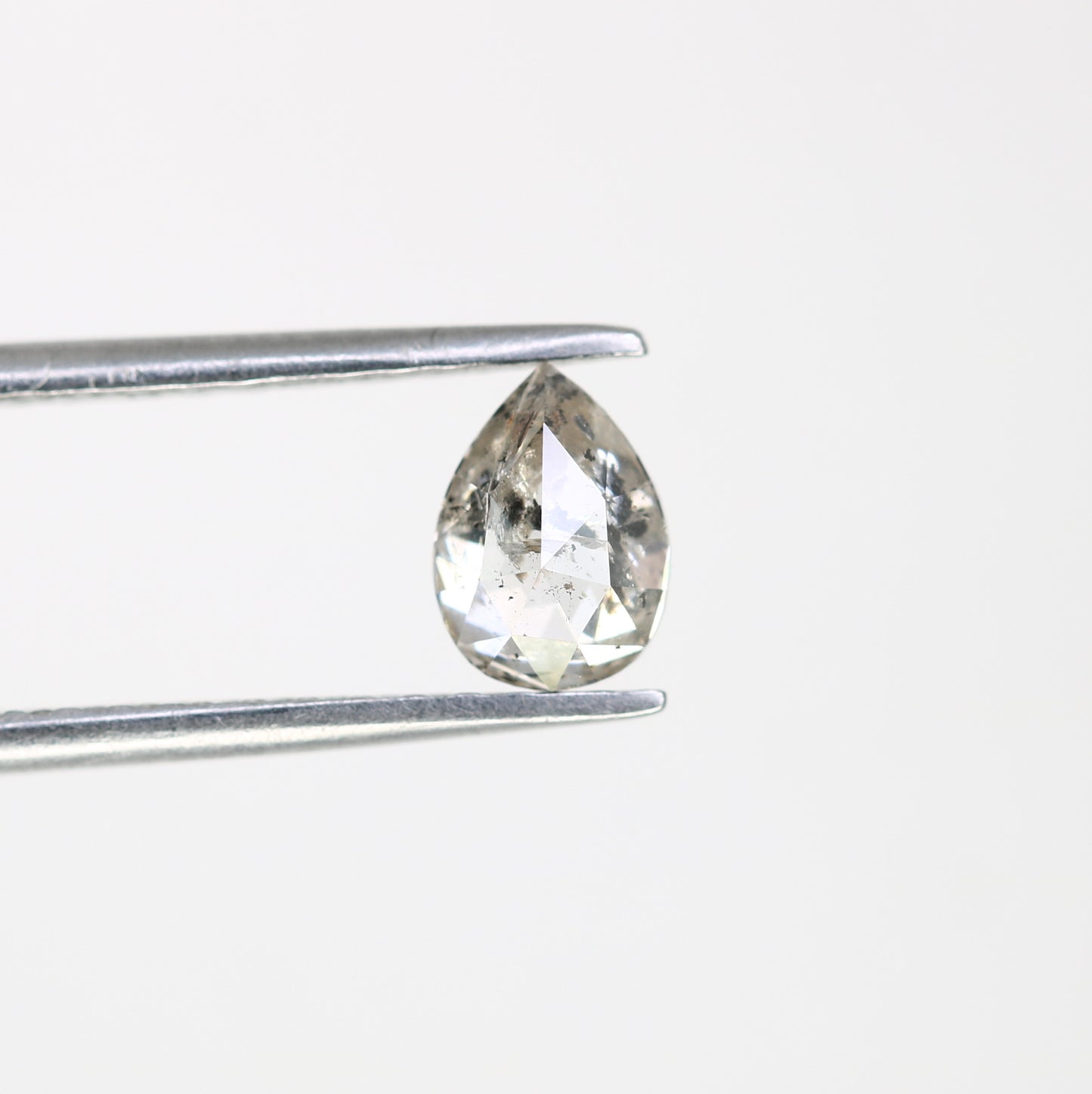 0.73 CT Salt And Pepper Pear Shape Diamond For Engagement Ring - JayKrishna Diamond