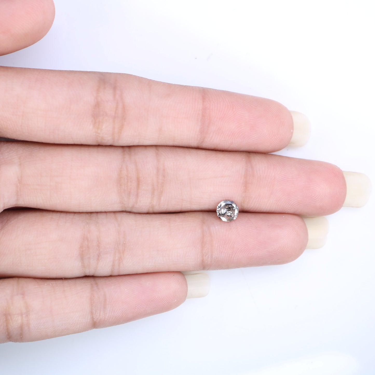 0.40 CT 5.00 x 2.40 MM Round Brilliant Cut Salt and Pepper Diamond for Custom Engagement Rings, Unique Fine Jewelry & Ethical Bridal Jewelry - JayKrishna Diamond