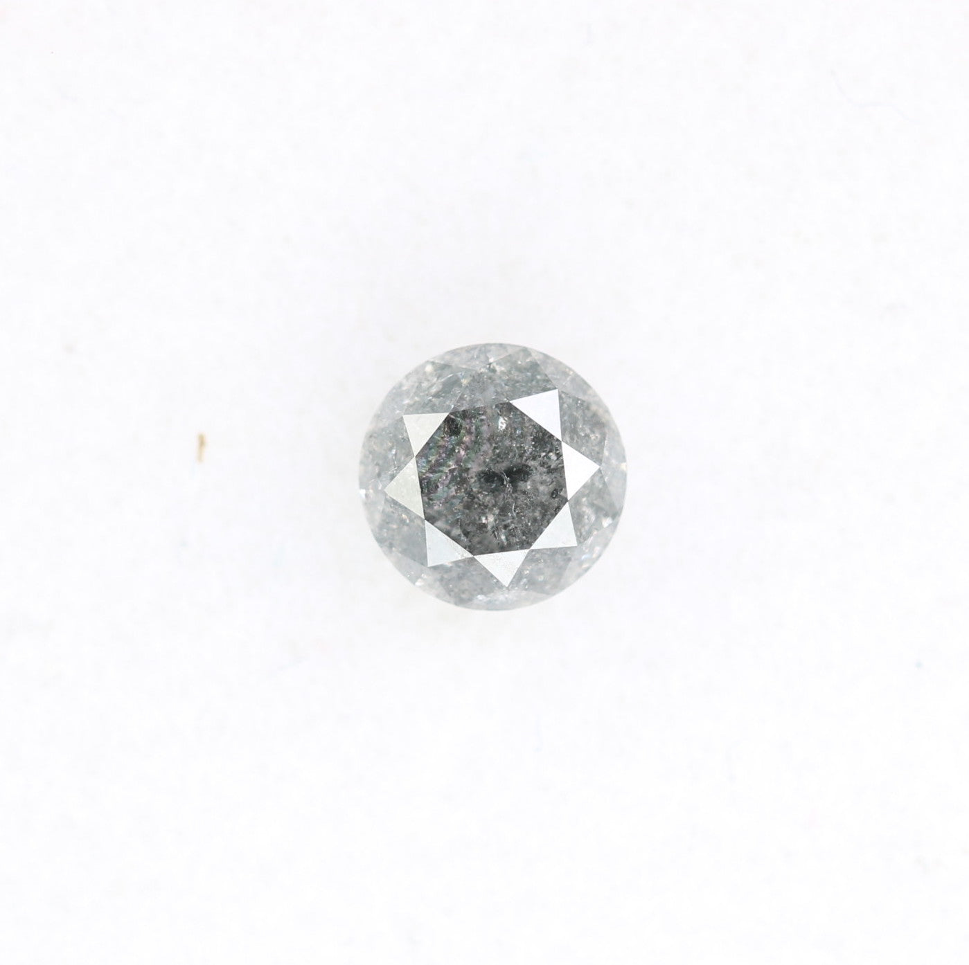0.49 CT 4.70 MM Salt And Pepper Natural Round Brilliant Cut Diamond For Engagement Ring - JayKrishna Diamond