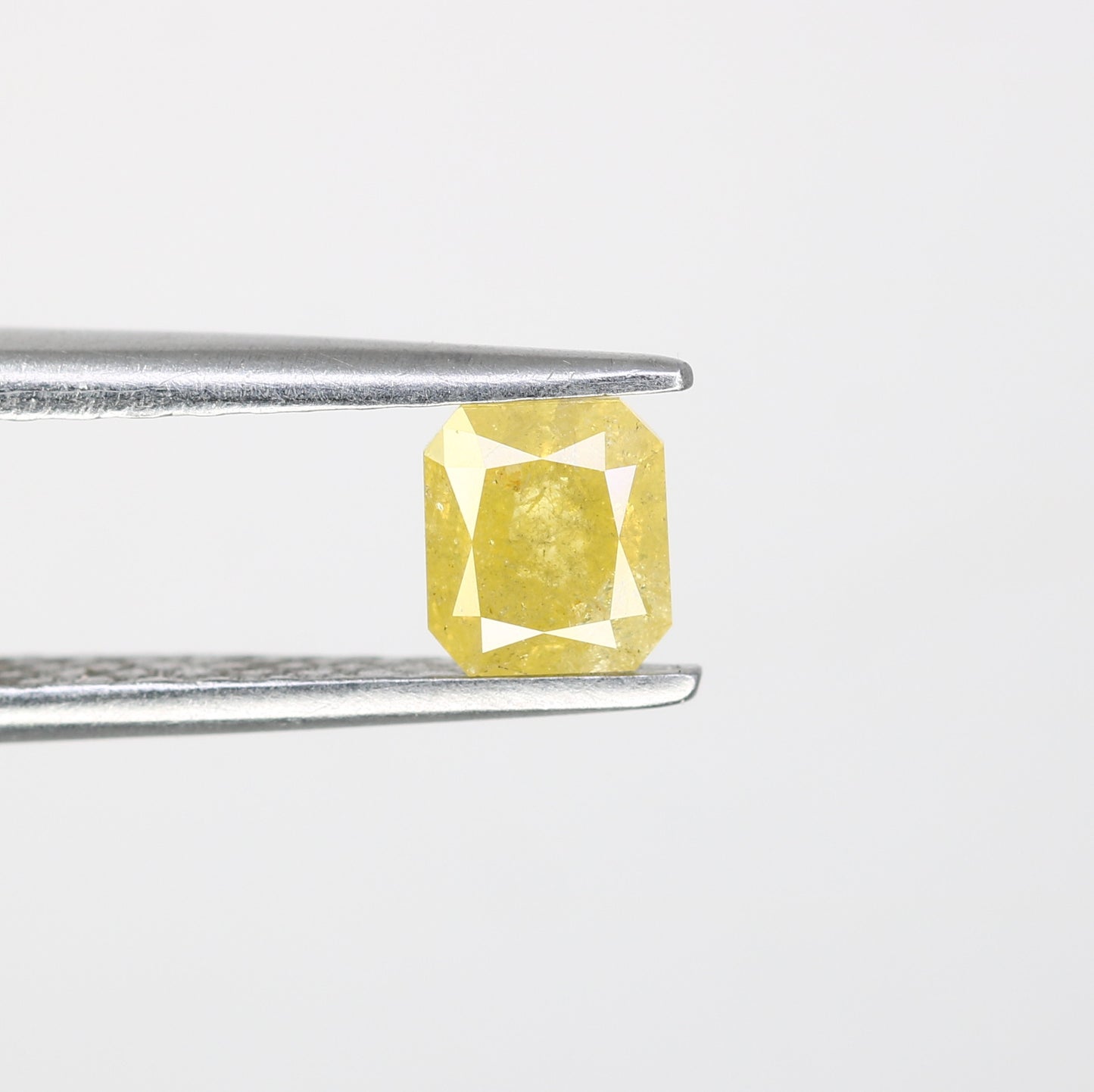 0.53 CT Asscher Shape Yellow Diamond For Engagement Ring - JayKrishna Diamond