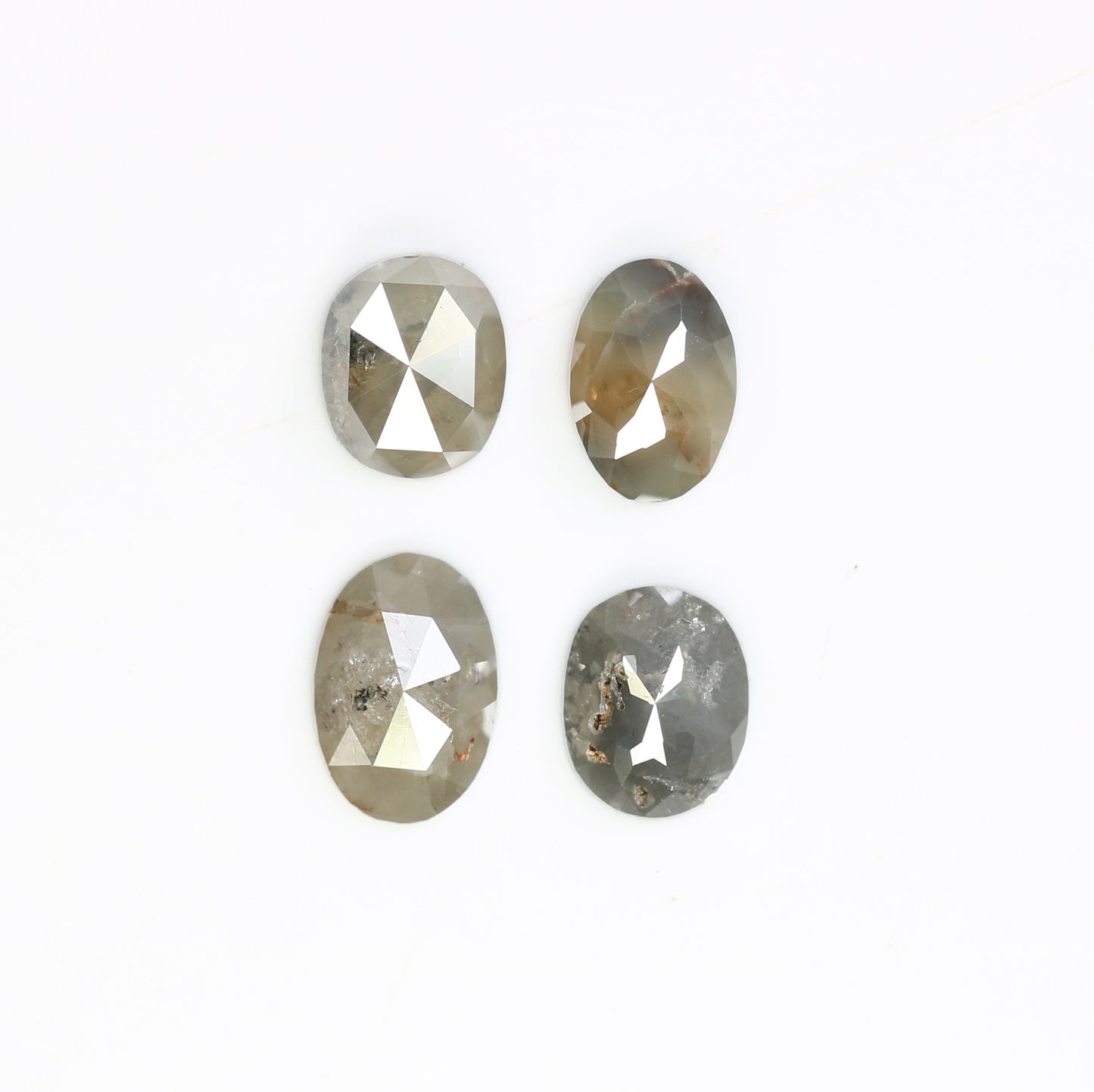 1.67 CT Loose Grey Oval Cut 5.00 MM Natural Diamond For Designer Jewelry - JayKrishna Diamond