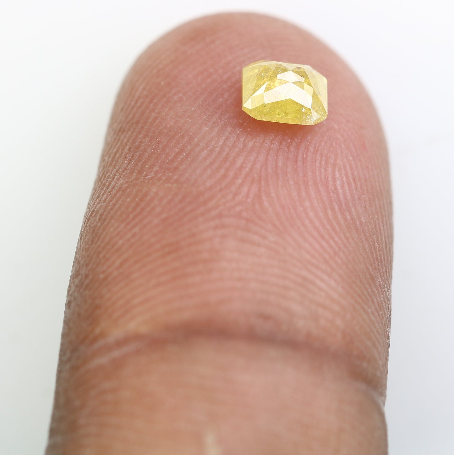 0.53 CT Asscher Shape Yellow Diamond For Engagement Ring - JayKrishna Diamond