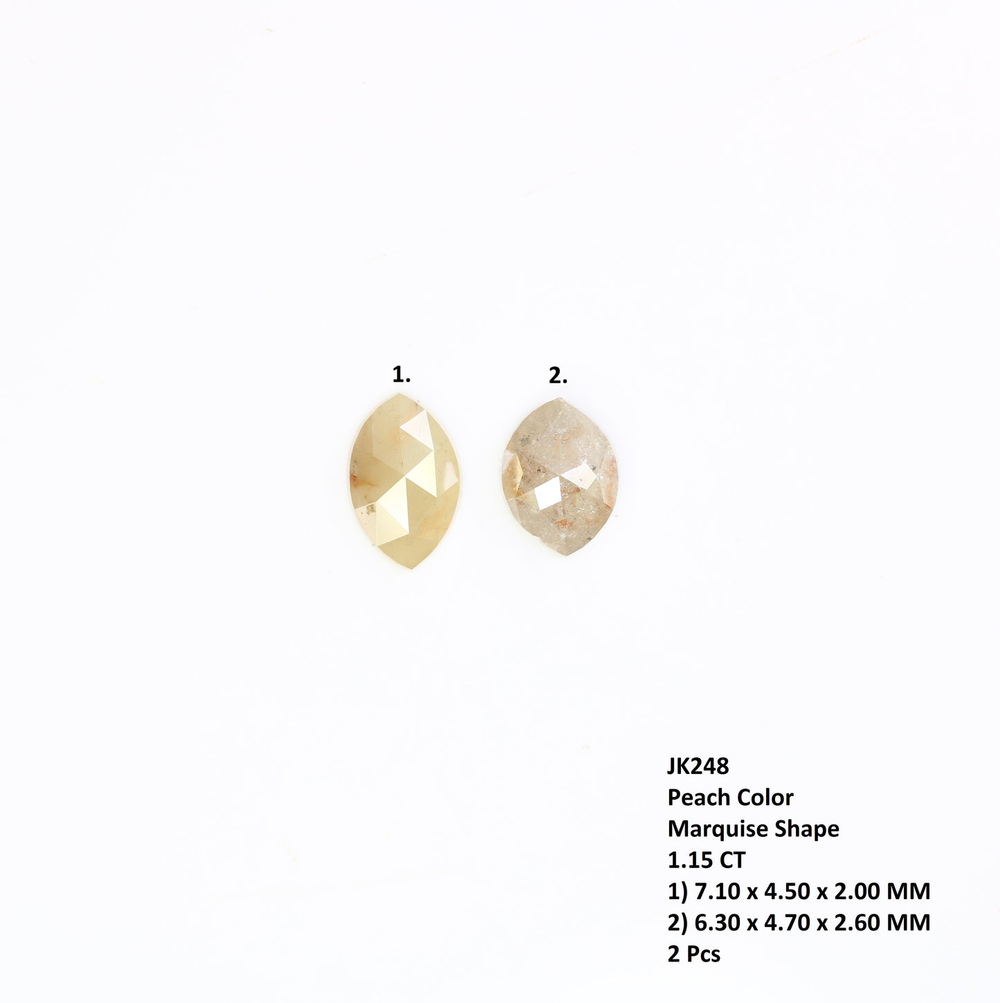 1.15 CT Polished Marquise Shape Peach Fancy Unique Diamond For Jewelry - JayKrishna Diamond