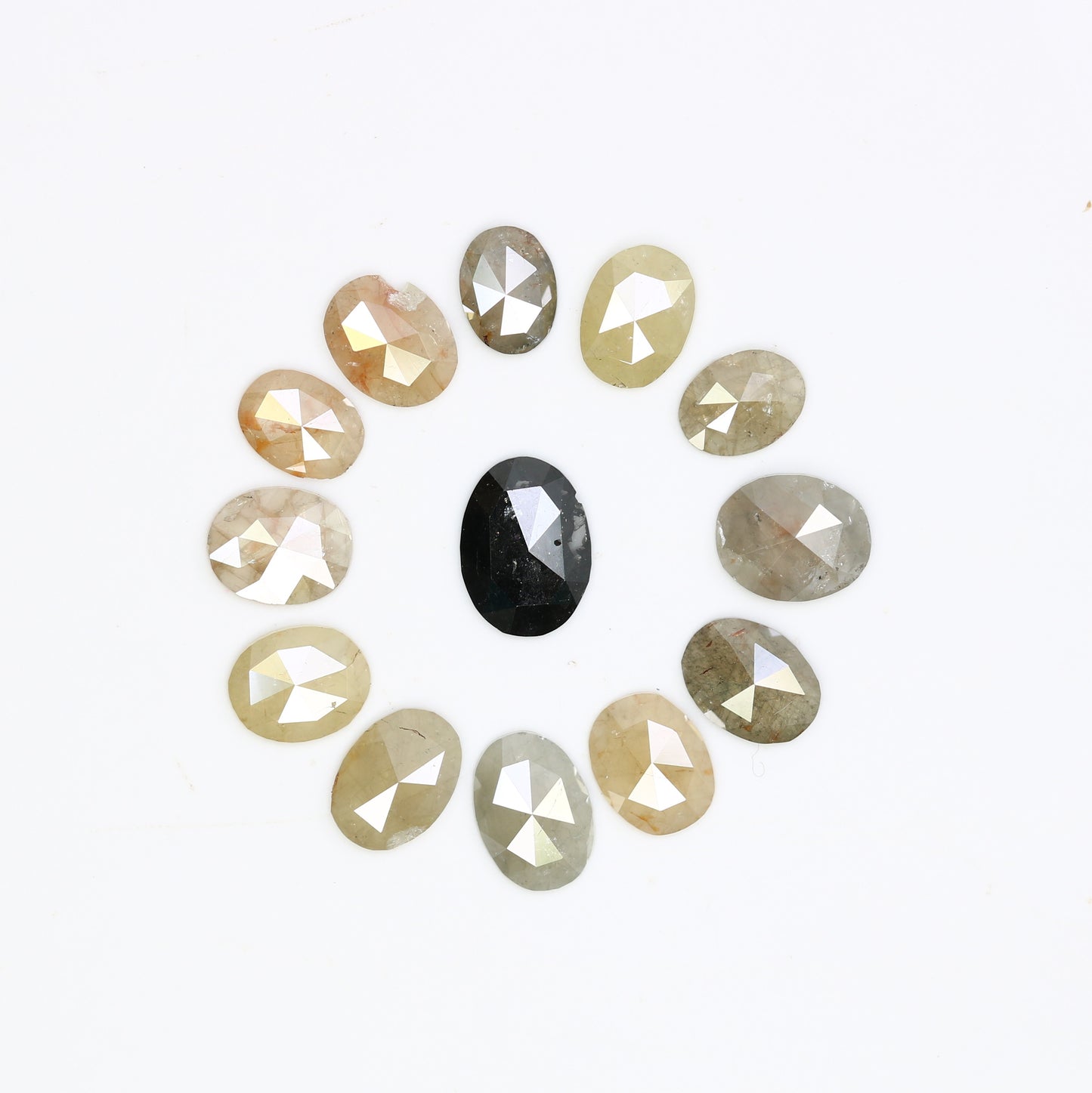 2.08 CT Loose Multi Color Oval Cut Natural 4.00 MM Diamond For Engagement Ring - JayKrishna Diamond
