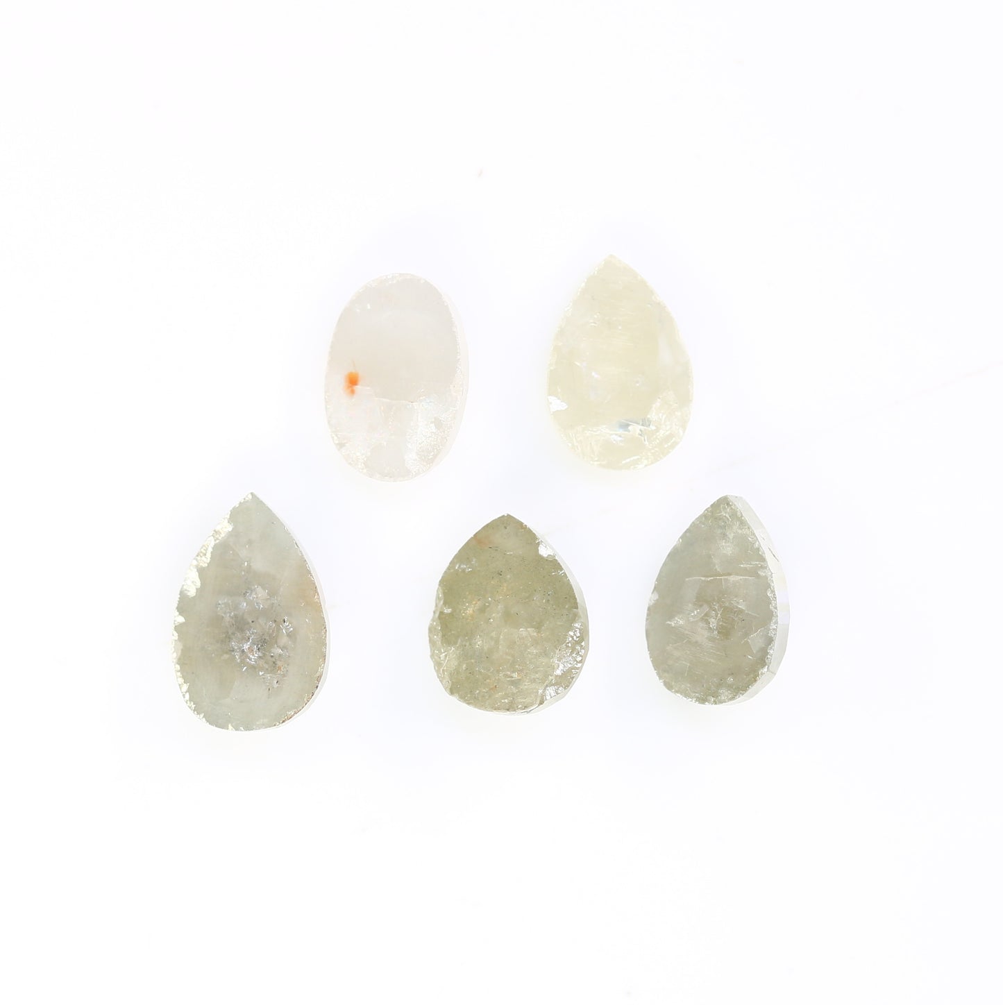 2.39 CT 5.70 MM Natural Grey Color Fancy Oval And Pear Shape Loose Diamond For Designer Jewelry - JayKrishna Diamond