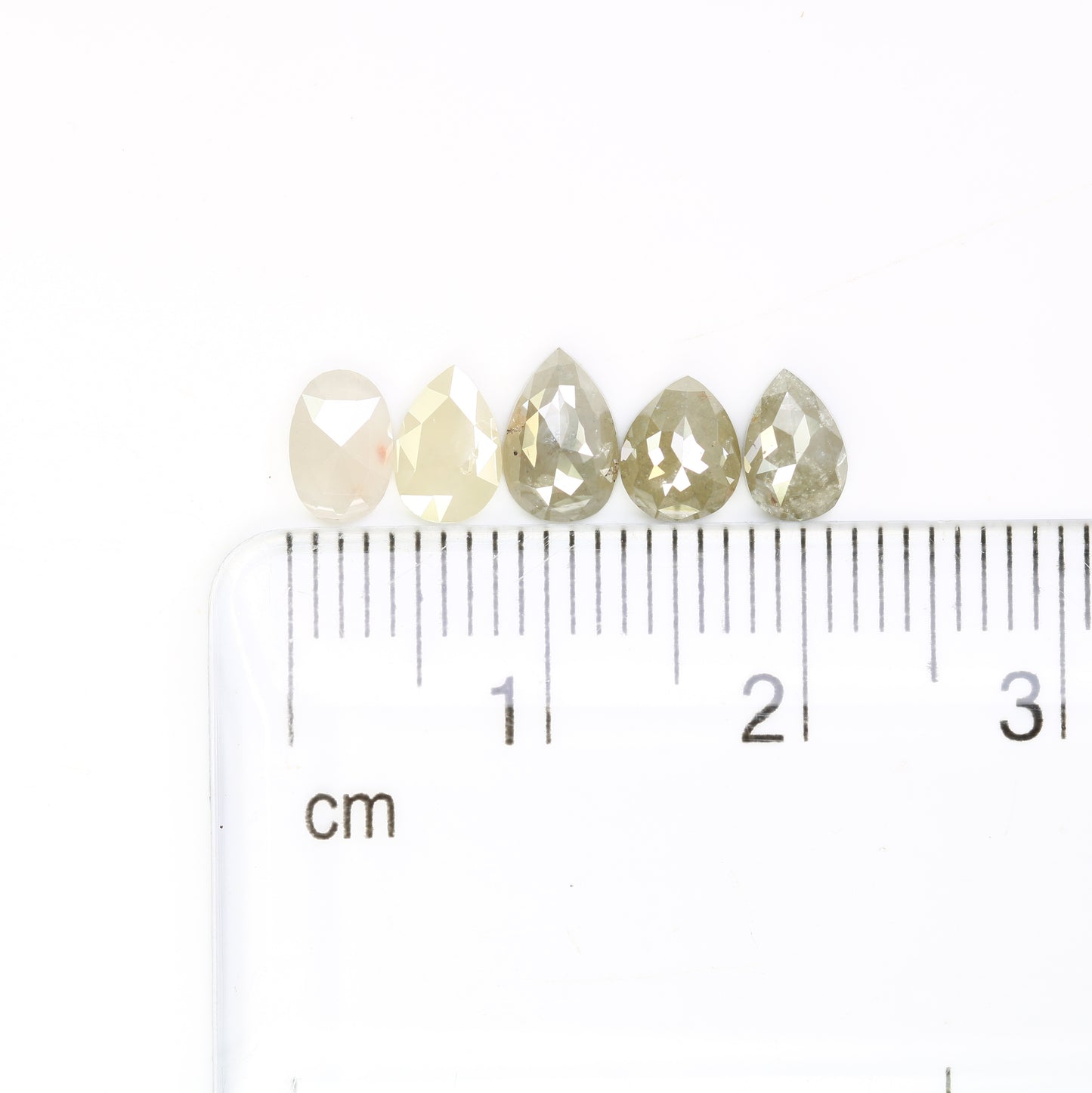 2.39 CT 5.70 MM Natural Grey Color Fancy Oval And Pear Shape Loose Diamond For Designer Jewelry - JayKrishna Diamond
