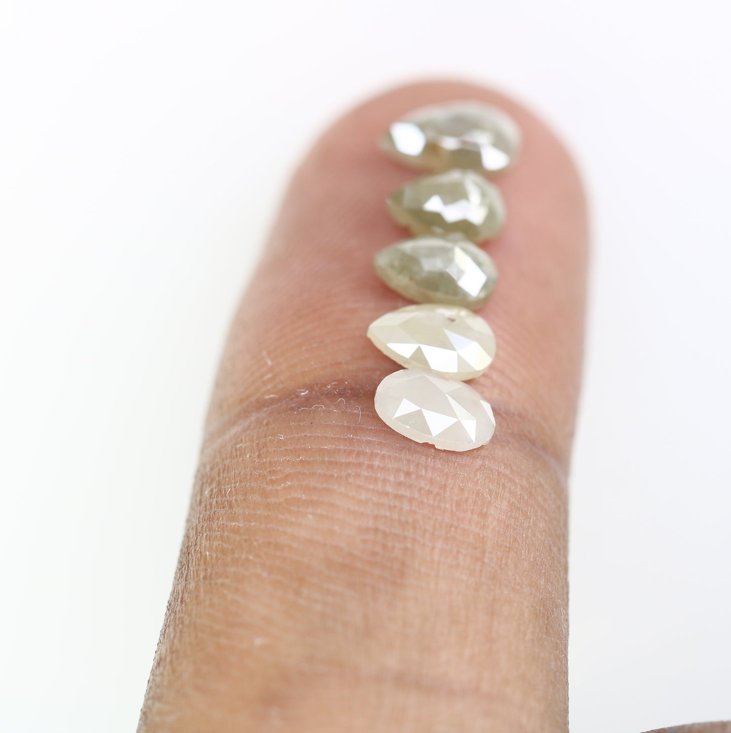 2.39 CT 5.70 MM Natural Grey Color Fancy Oval And Pear Shape Loose Diamond For Designer Jewelry - JayKrishna Diamond