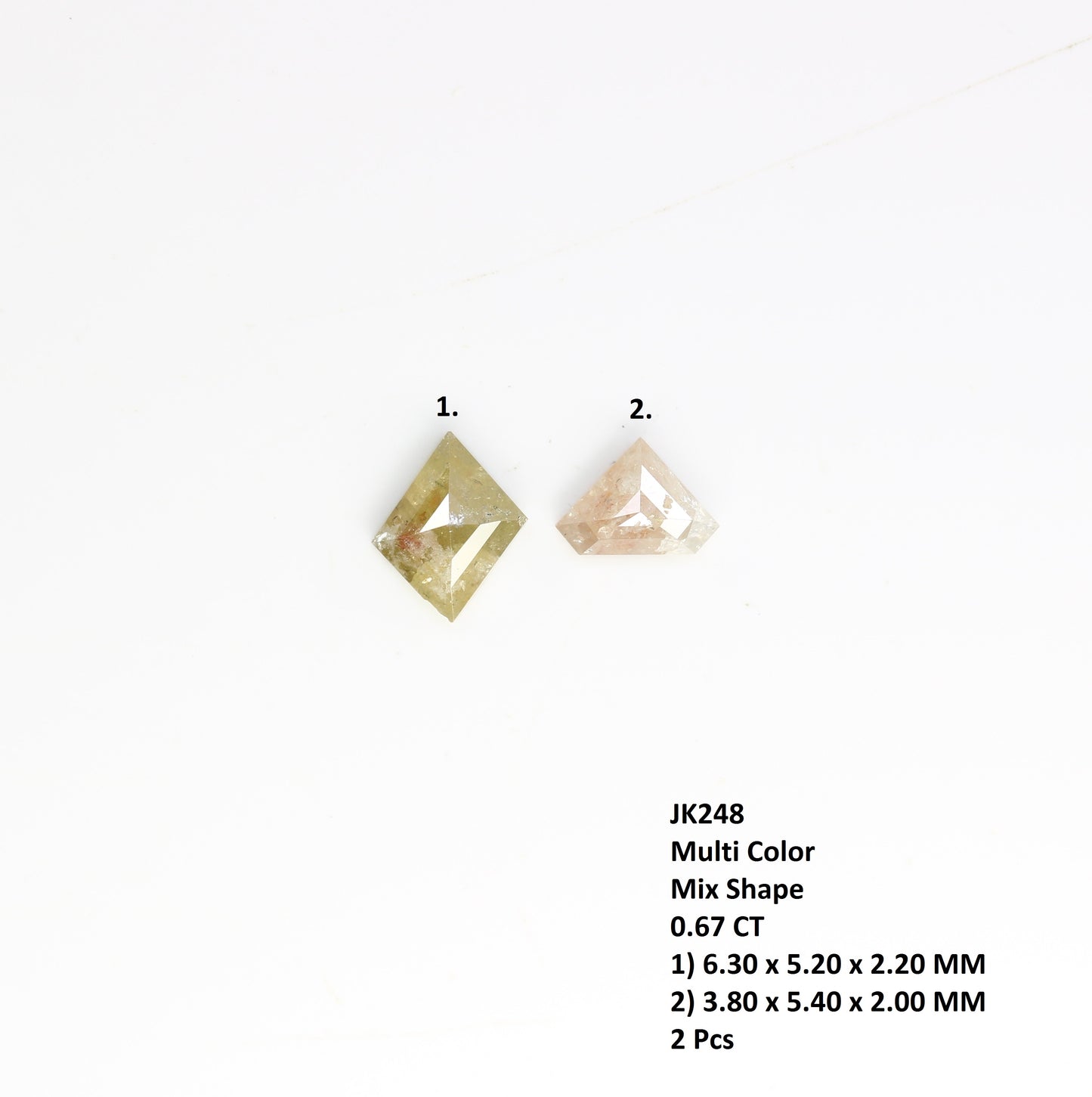 0.67 CT Natural Loose Fancy Mixed Shape Unique Multi Diamond for Designer Jewelry - Distinctive Gemstone for Custom Creations - JayKrishna Diamond