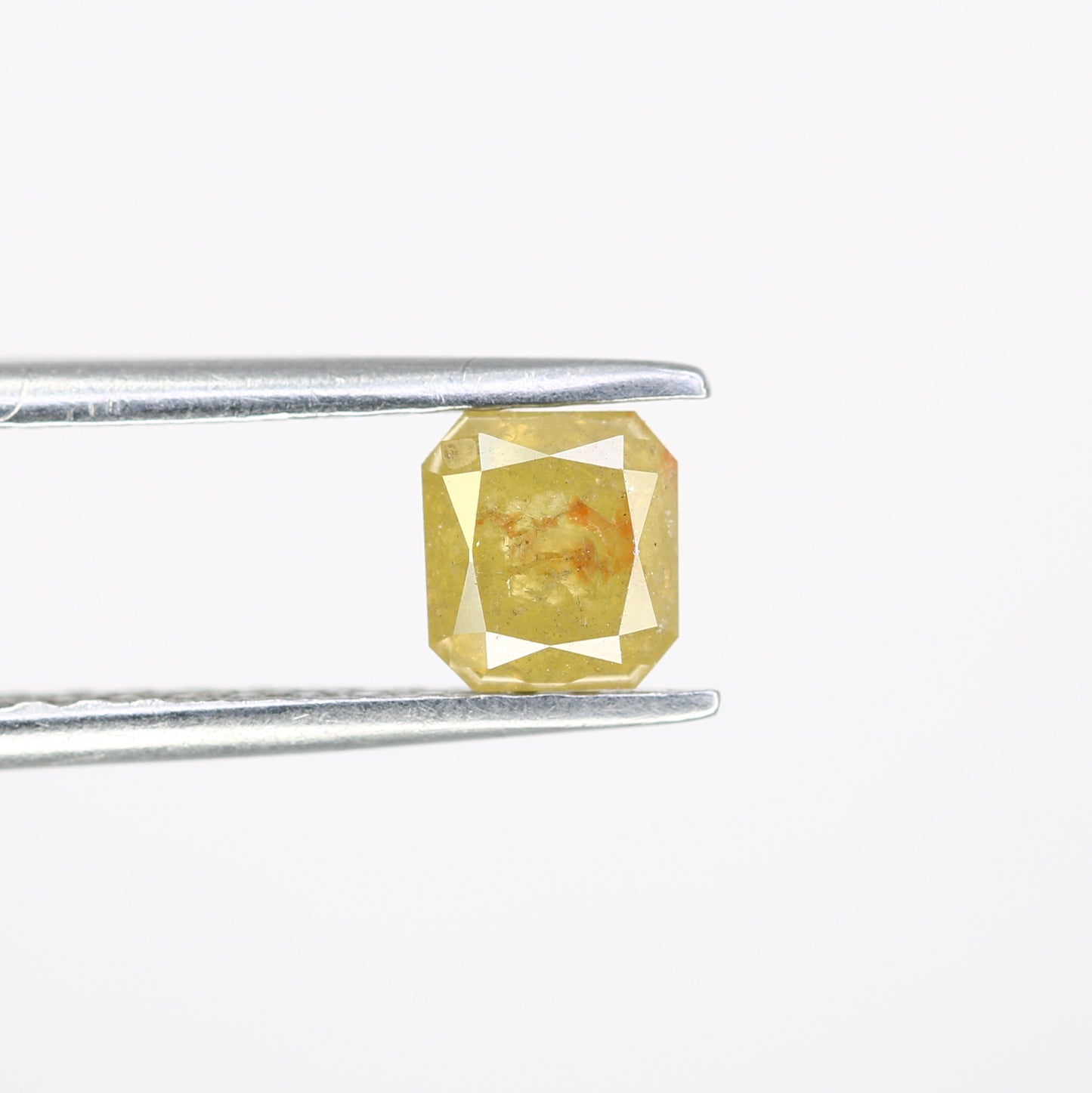 0.76 CT Loose Asscher Shape Yellow Diamond For Engagement Ring - JayKrishna Diamond