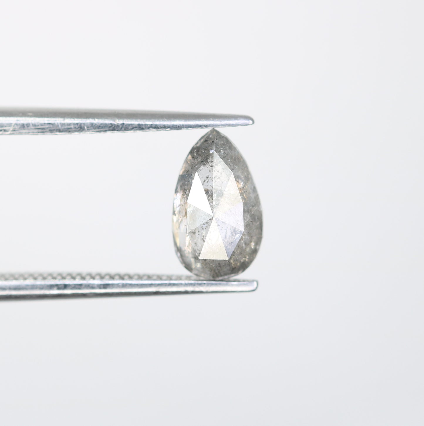 Pear Cut Diamond 0.97 Carat Natural Loose Salt And Pepper Diamond - JayKrishna Diamond