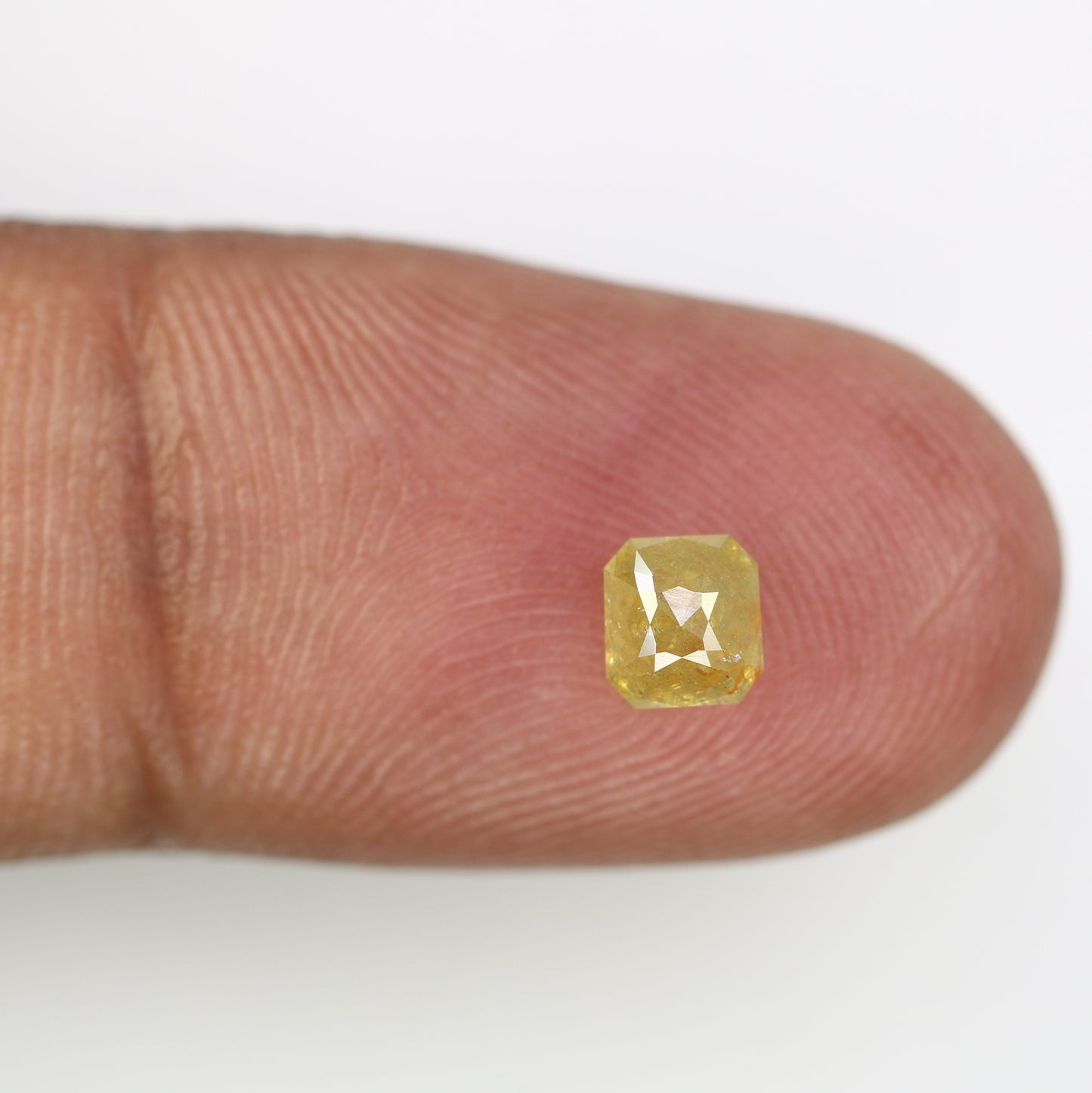 0.76 CT Loose Asscher Shape Yellow Diamond For Engagement Ring - JayKrishna Diamond