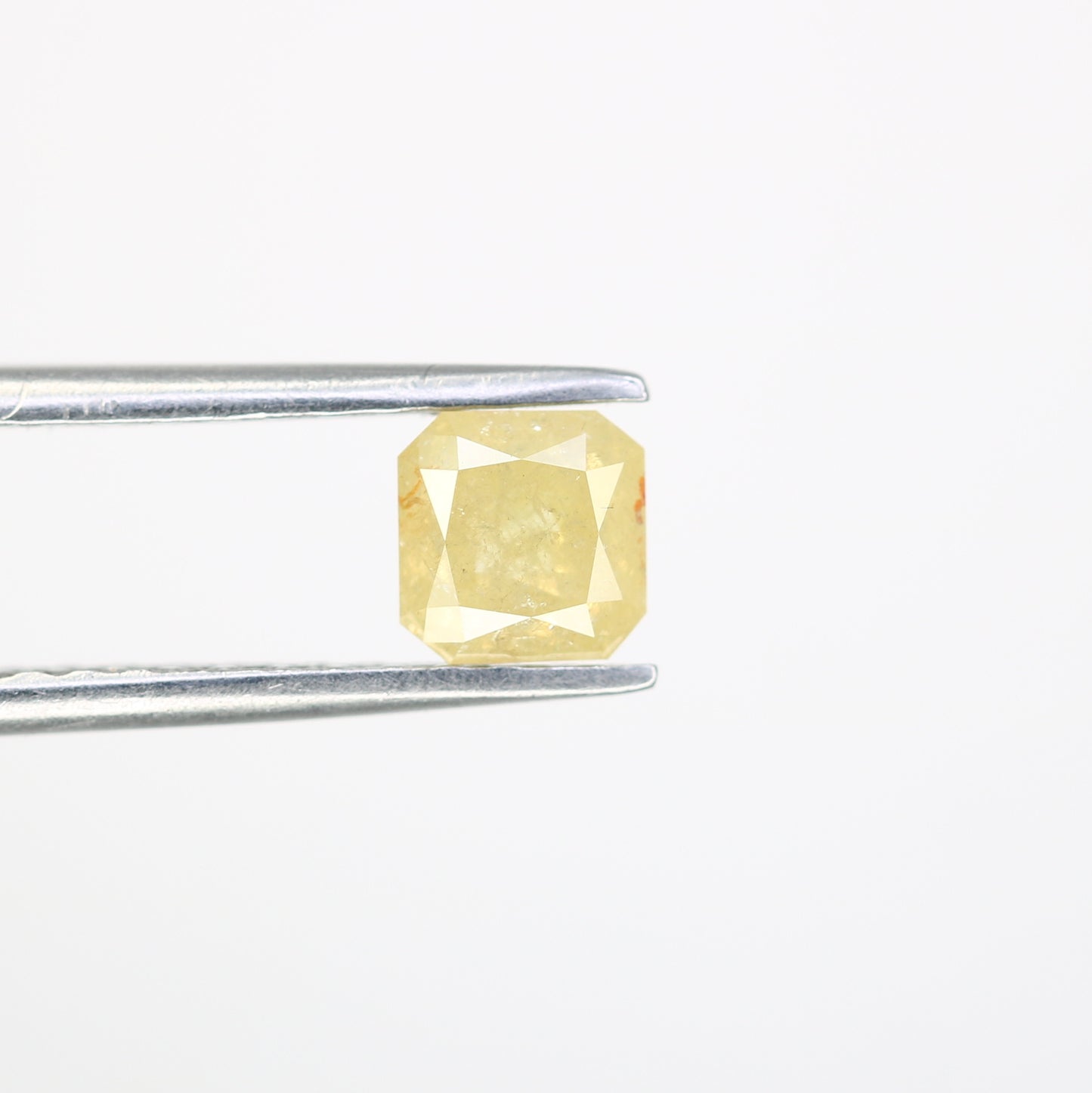 0.80 CT Asscher Shape Light Yellow Diamond For Engagement Ring - JayKrishna Diamond