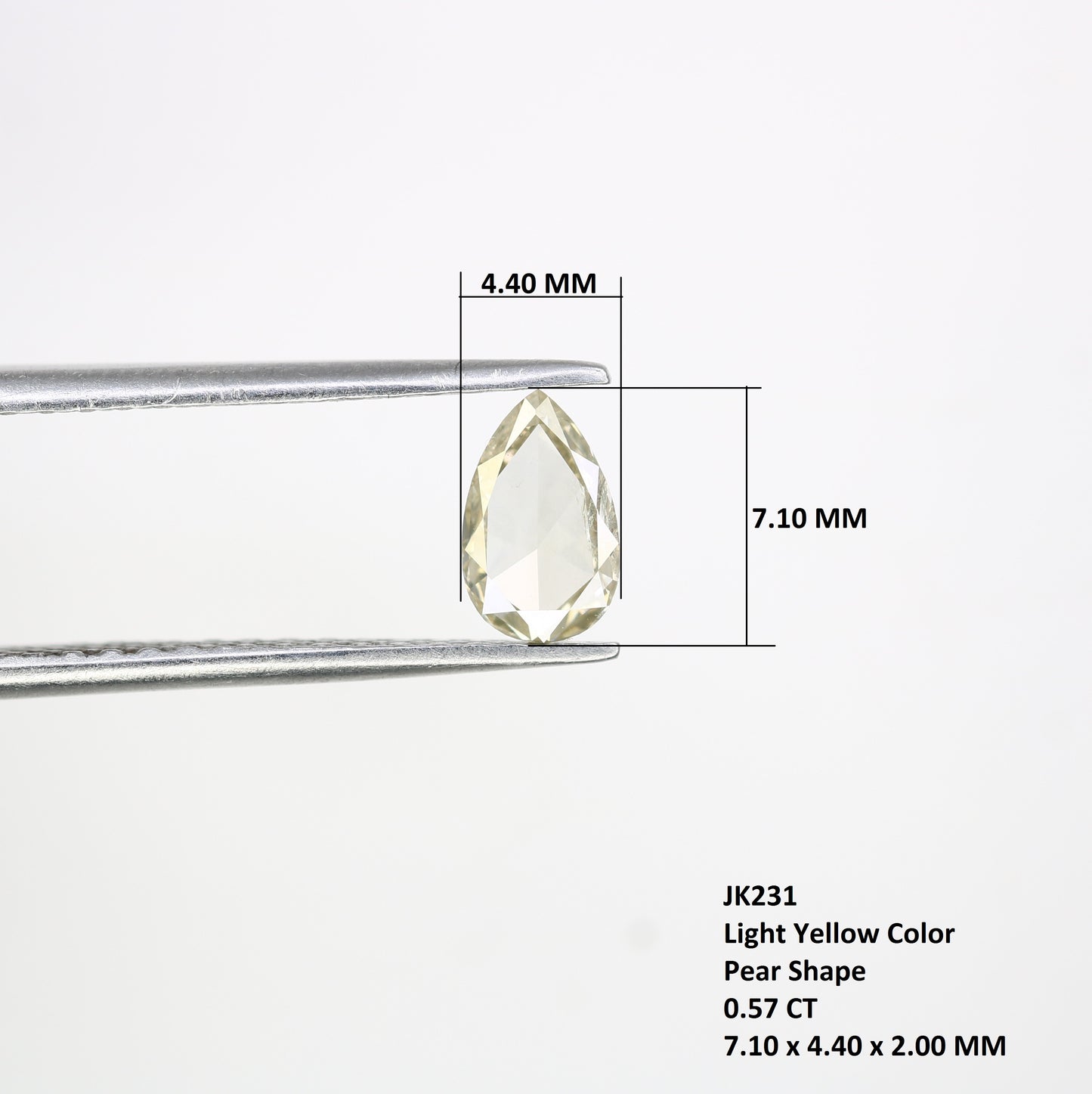 0.57 CT Fancy Light Yellow Pear-Shaped Diamond – Radiant Loose Gem for Celestial Galaxy Rings - JayKrishna Diamond