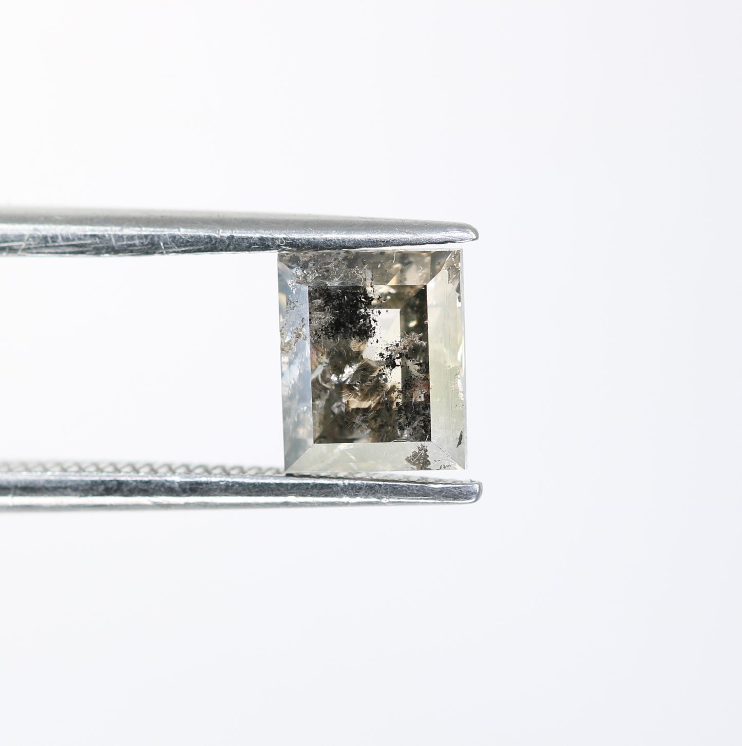 1.12 Ct Salt And Pepper Loose Geometric Shaped Diamond For Engagement Ring - JayKrishna Diamond