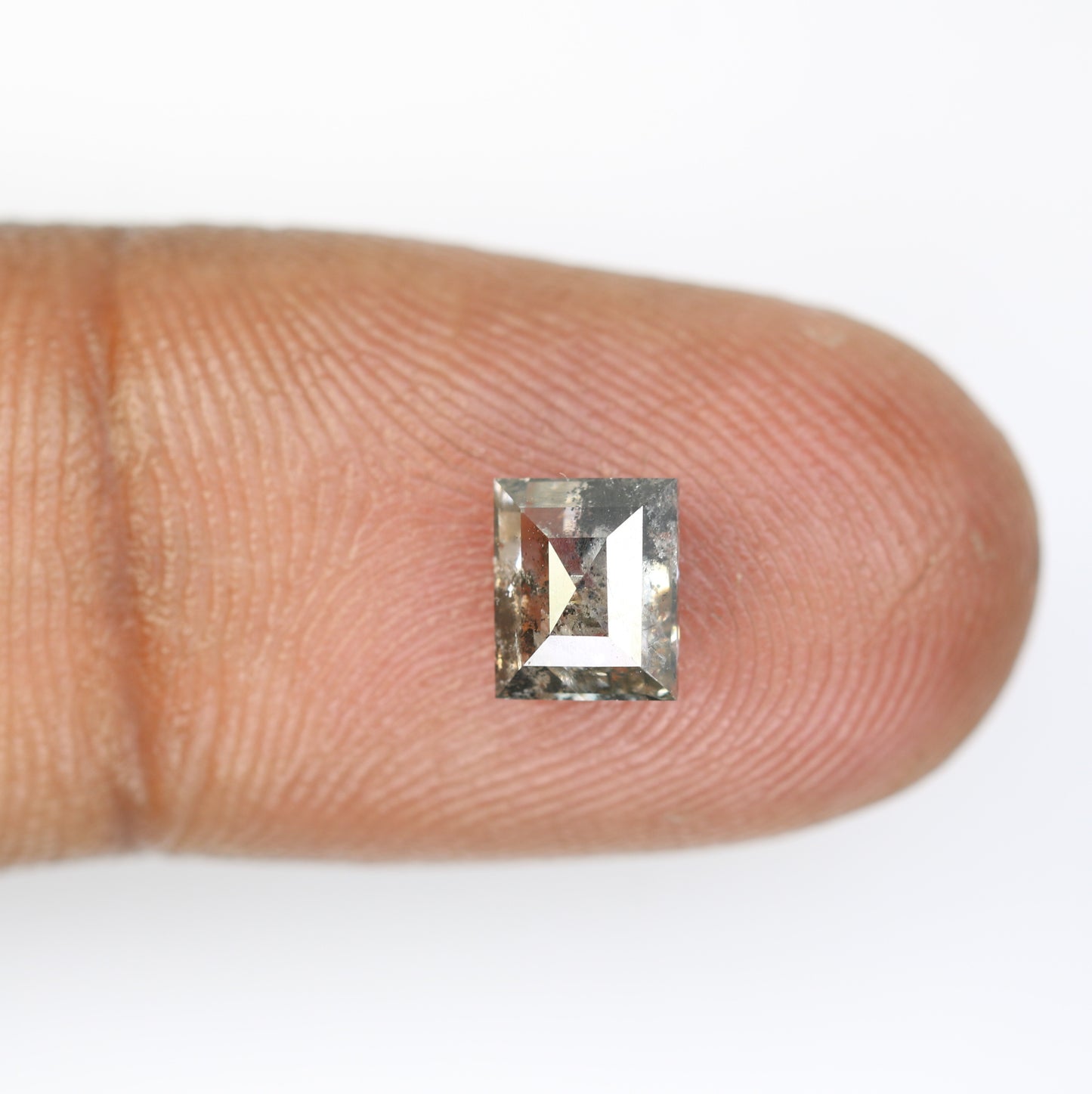 1.12 Ct Salt And Pepper Loose Geometric Shaped Diamond For Engagement Ring - JayKrishna Diamond