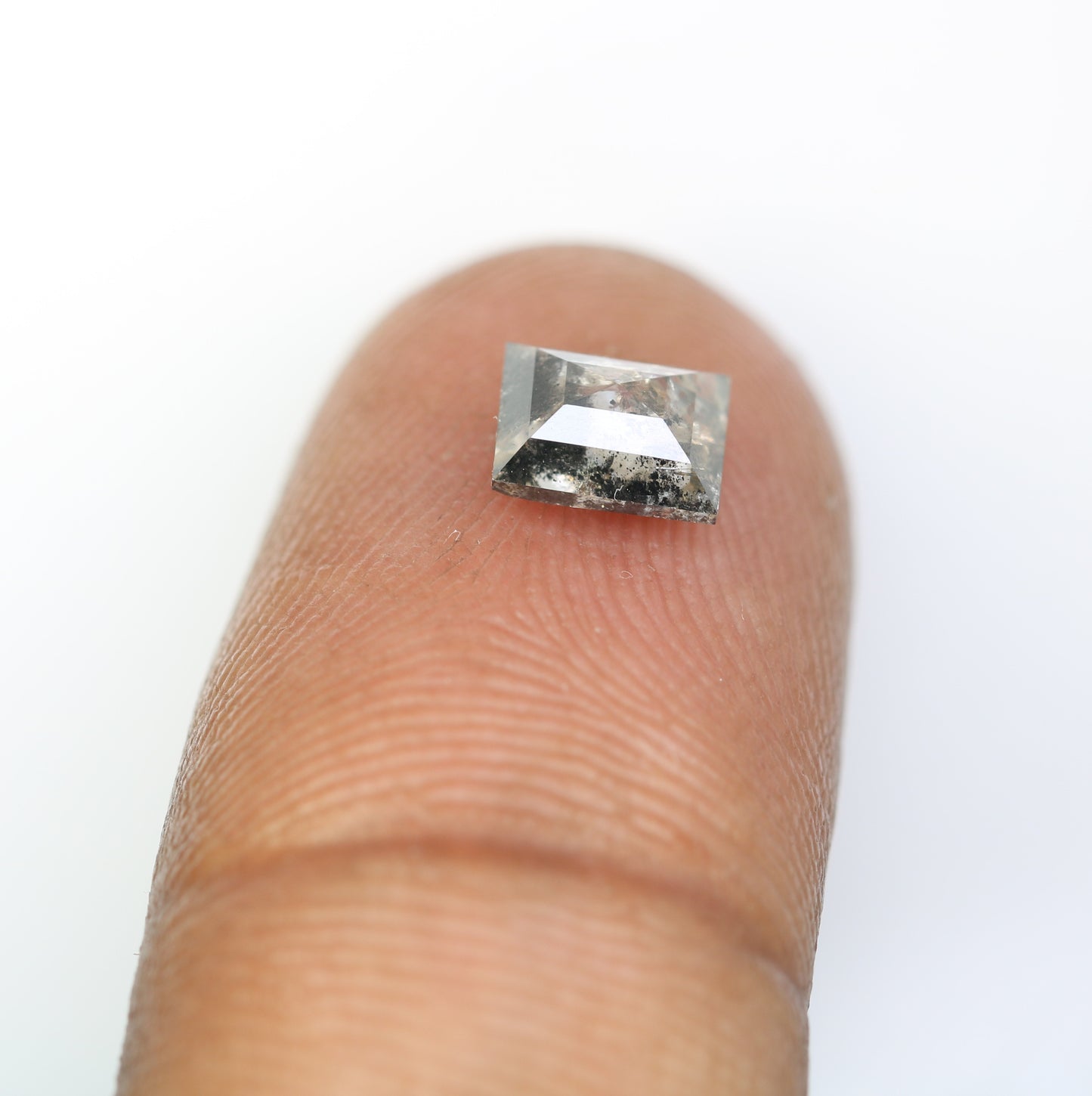 1.12 Ct Salt And Pepper Loose Geometric Shaped Diamond For Engagement Ring - JayKrishna Diamond