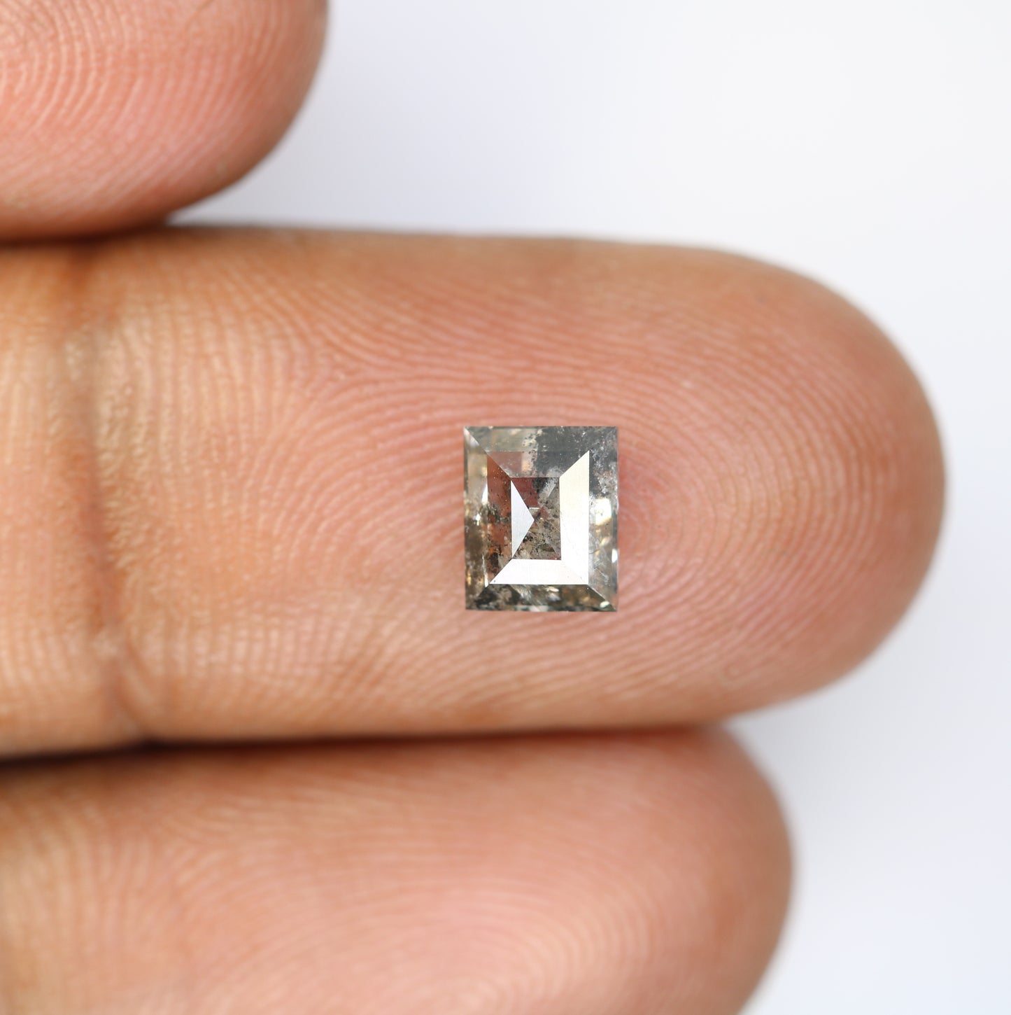 1.12 Ct Salt And Pepper Loose Geometric Shaped Diamond For Engagement Ring - JayKrishna Diamond