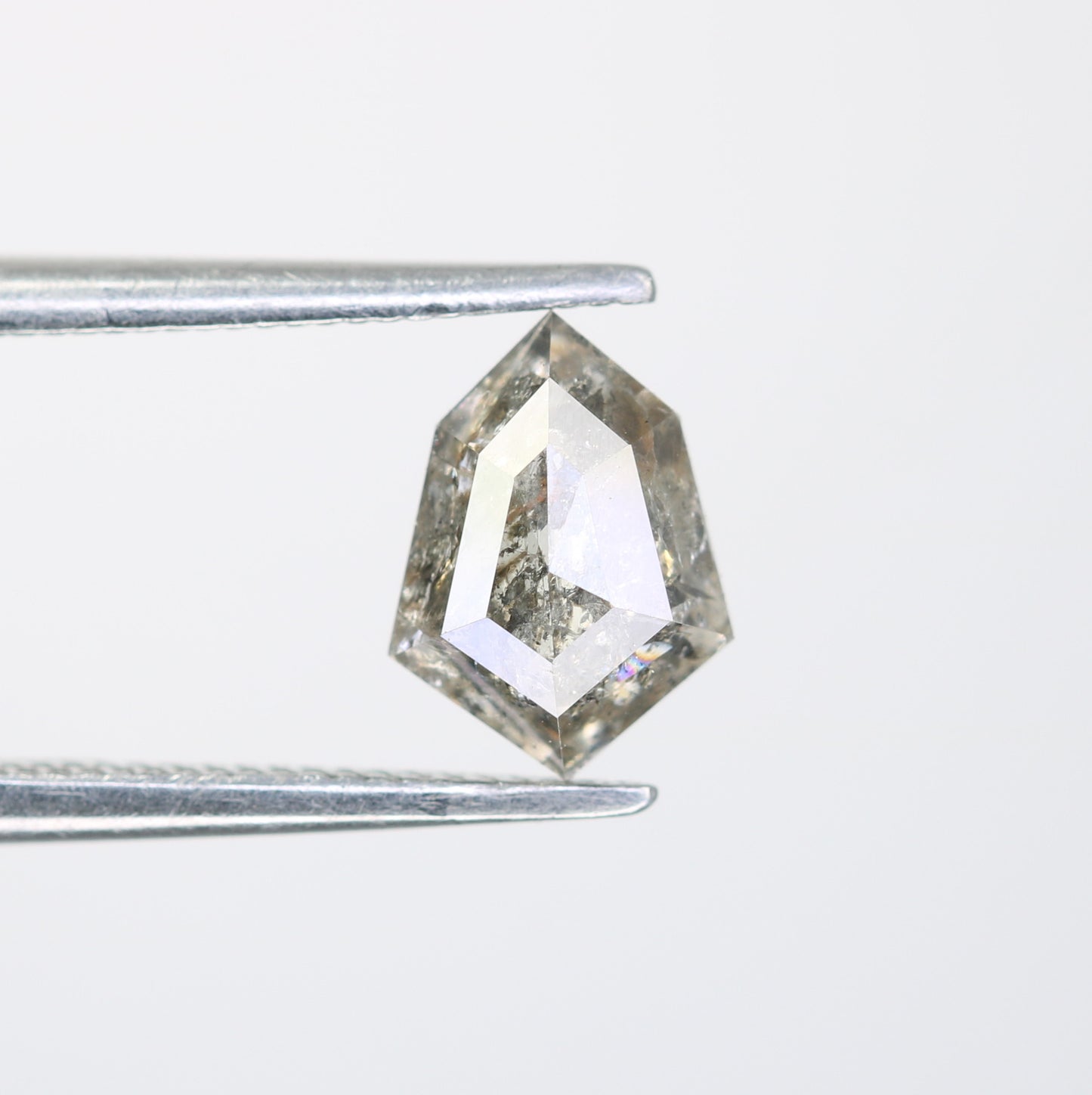 0.68 Carat Salt and Pepper Shield Shaped Natural Diamond for Wedding Ring - Unique Gemstone for Custom Bridal Jewelry Designs - JayKrishna Diamond