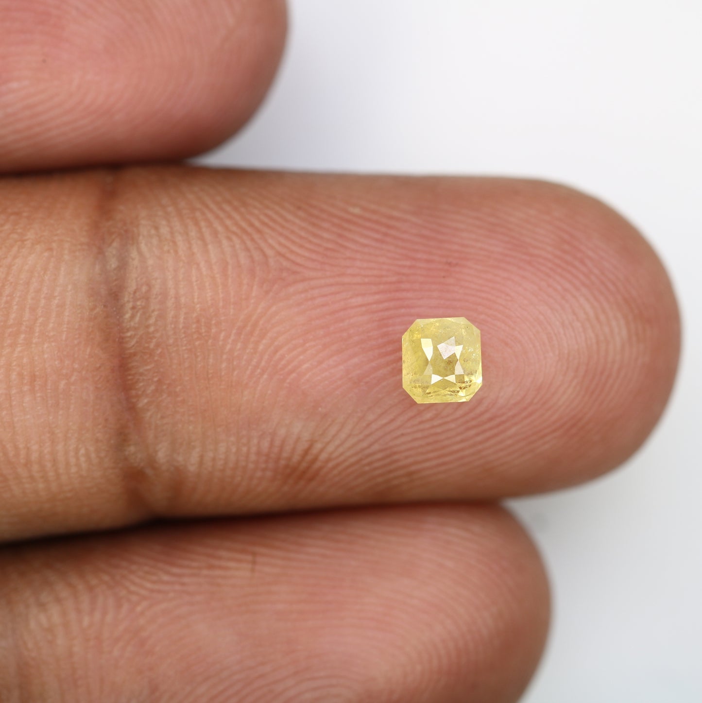 0.48 CT Loose Asscher Shape Yellow Diamond For Engagement Ring - JayKrishna Diamond