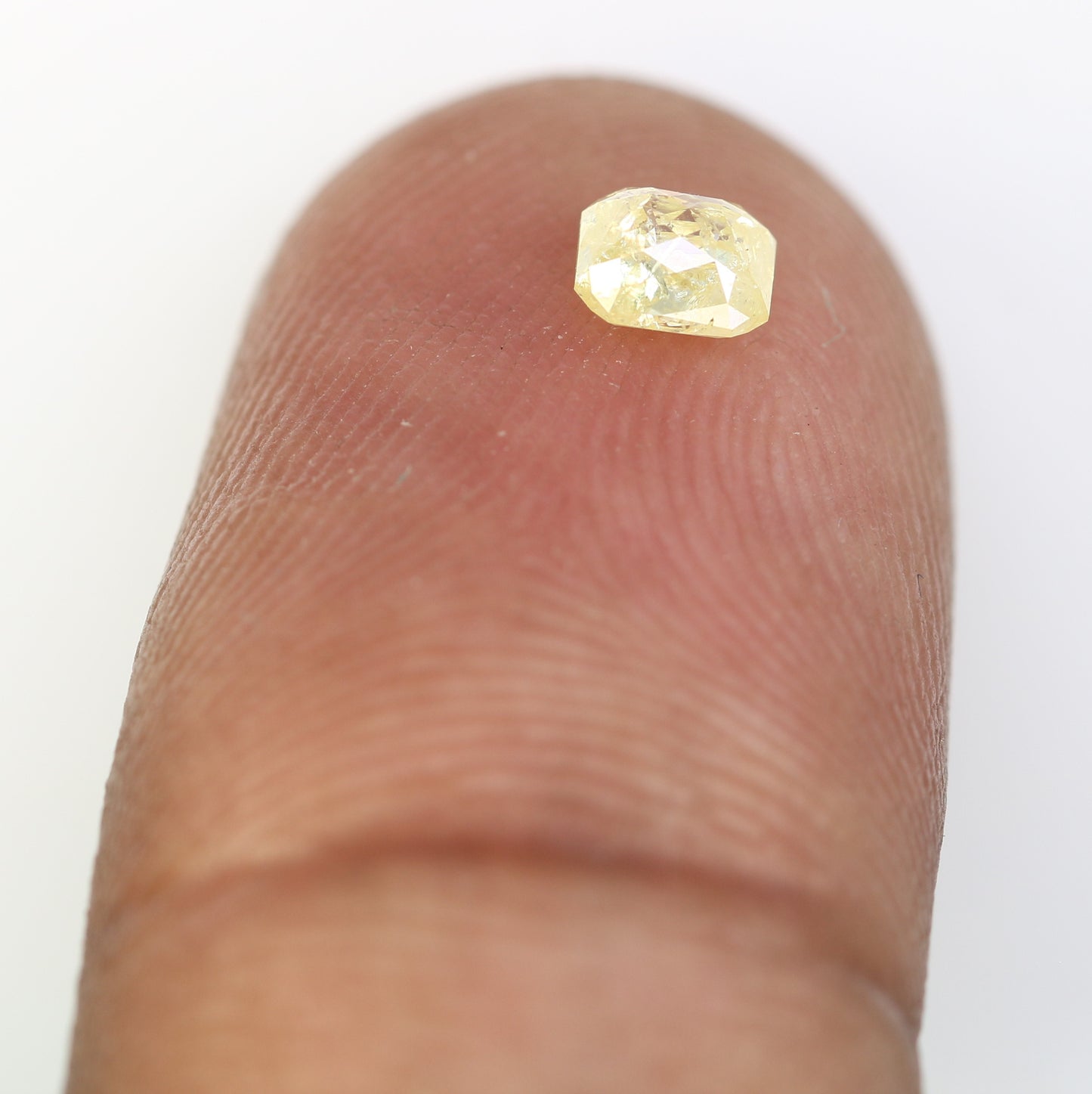 0.44 CT Light Yellow Loose Asscher Shape Diamond for Engagement Ring and Custom Bridal Jewelry Design - JayKrishna Diamond
