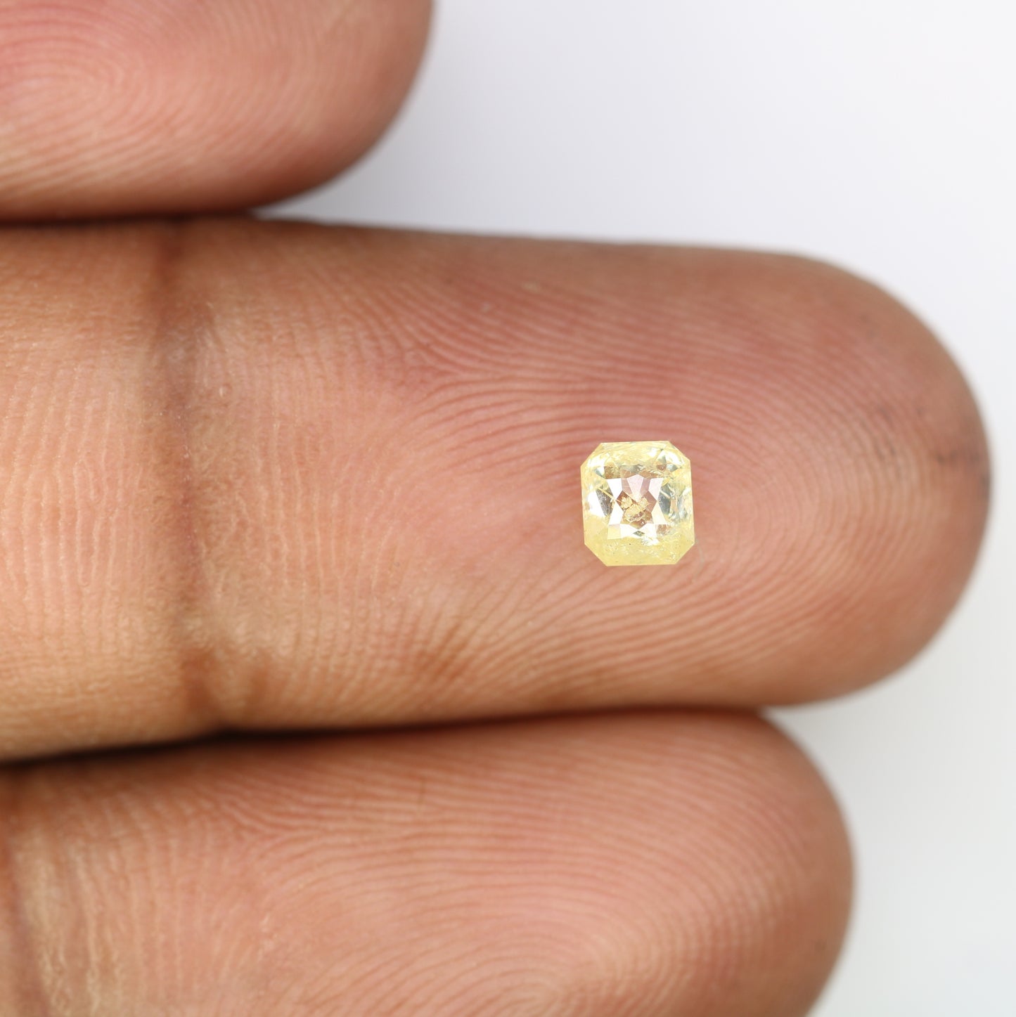 0.44 CT Light Yellow Loose Asscher Shape Diamond for Engagement Ring and Custom Bridal Jewelry Design - JayKrishna Diamond