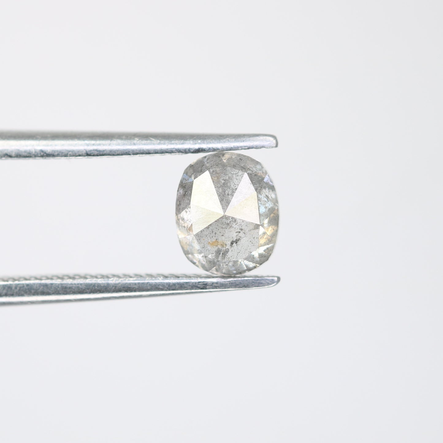0.84 Carat Salt And Pepper Diamond Ring Natural Oval Cut Diamond - JayKrishna Diamond