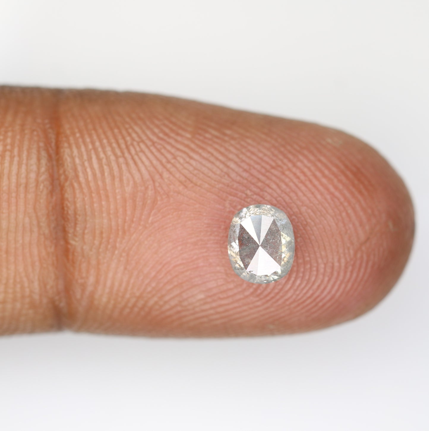 0.84 Carat Salt And Pepper Diamond Ring Natural Oval Cut Diamond - JayKrishna Diamond