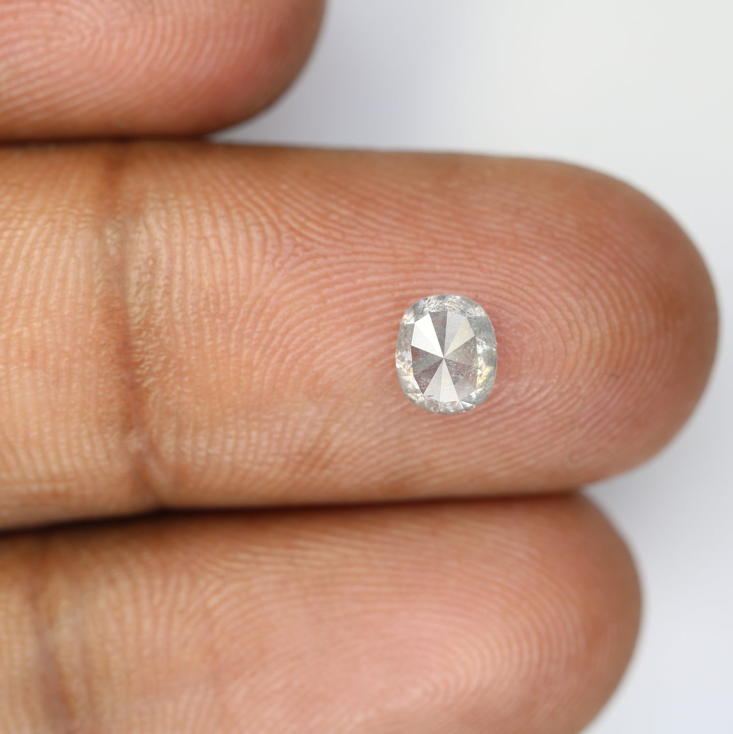 0.84 Carat Salt And Pepper Diamond Ring Natural Oval Cut Diamond - JayKrishna Diamond