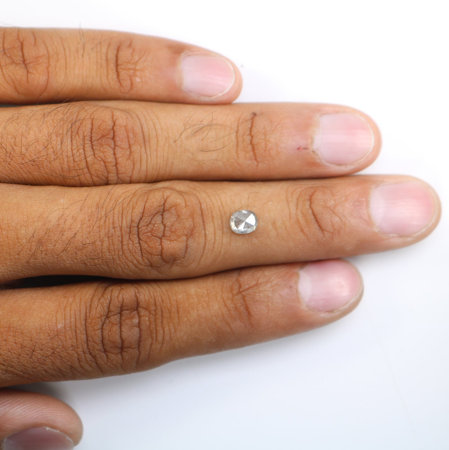 0.84 Carat Salt And Pepper Diamond Ring Natural Oval Cut Diamond - JayKrishna Diamond