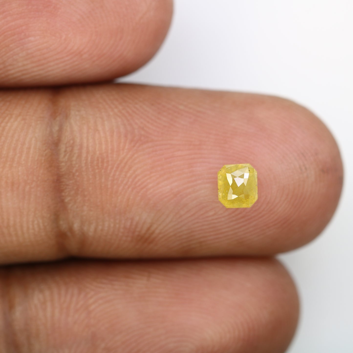0.52 CT Asscher Shape Yellow Diamond For Engagement Ring - JayKrishna Diamond