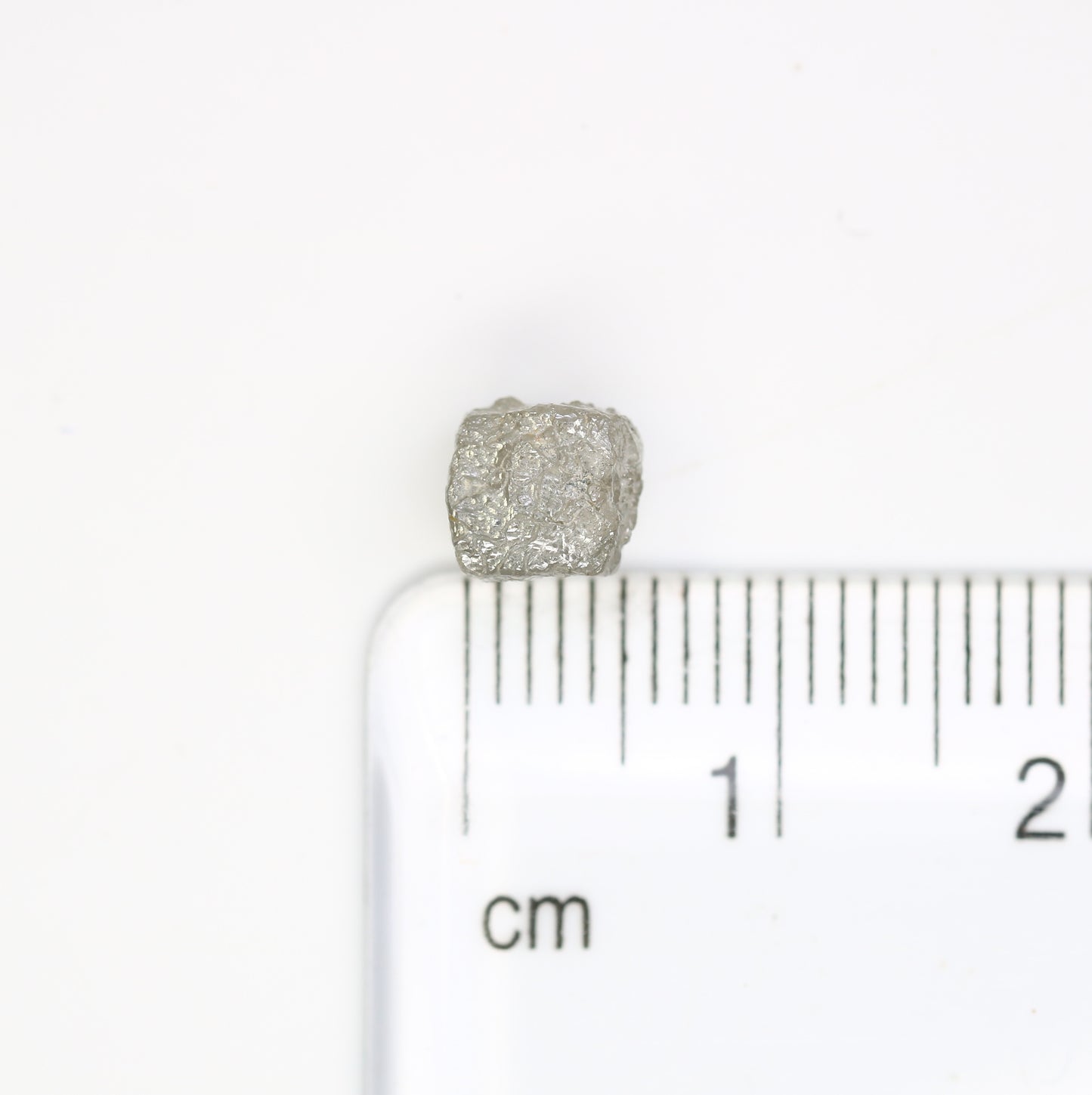 2.55 Carat Natural Grey Raw Congo Cube Rough Diamond - JayKrishna Diamond