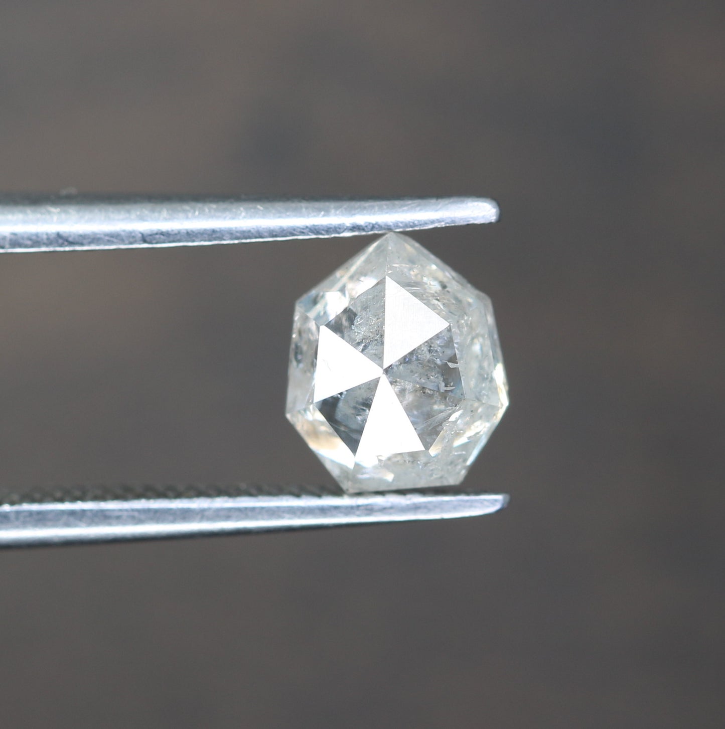1.14 Carat Geometric Shape Natural Loose Salt And Pepper Diamond Ring - JayKrishna Diamond