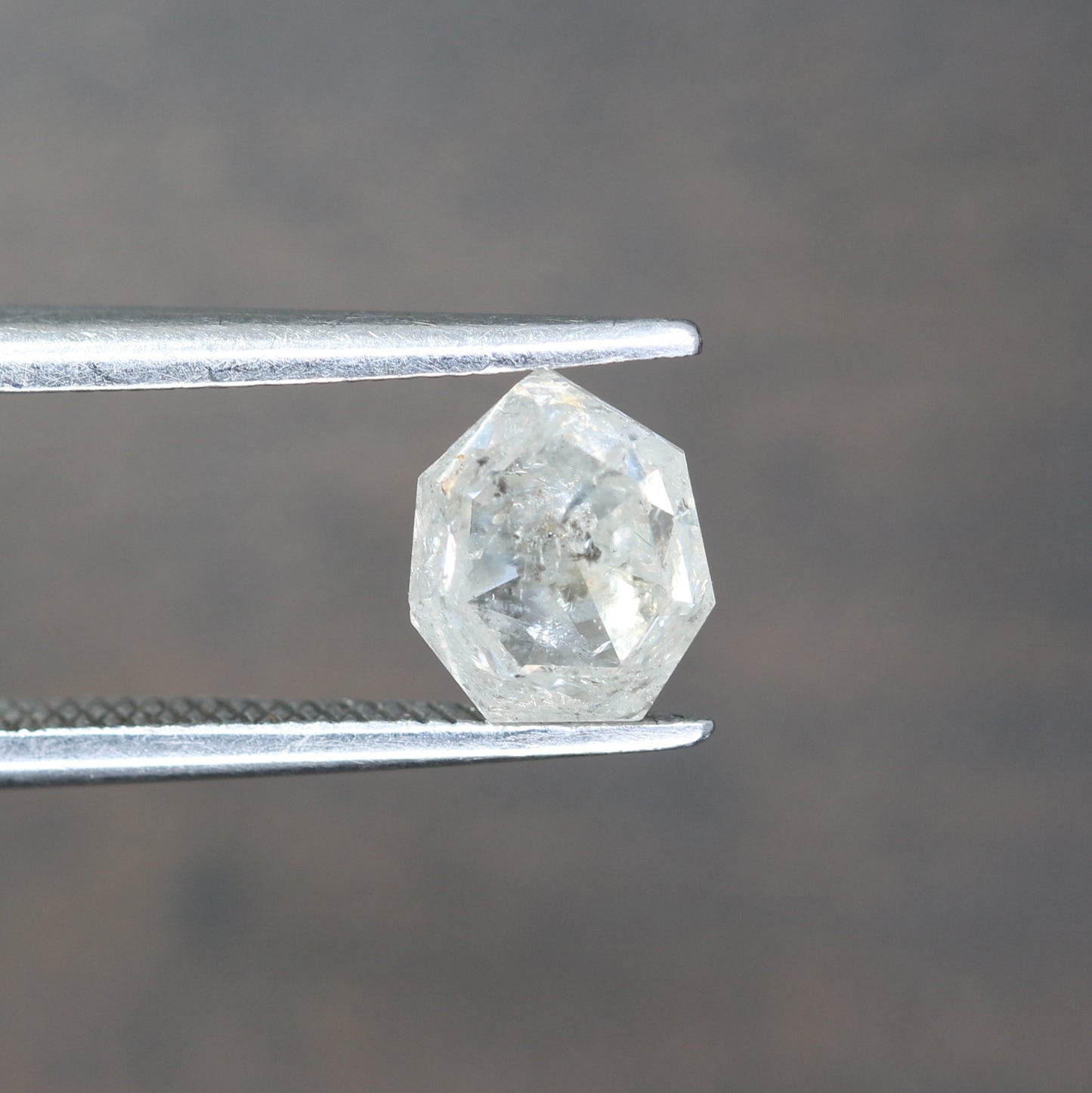 1.14 Carat Geometric Shape Natural Loose Salt And Pepper Diamond Ring - JayKrishna Diamond