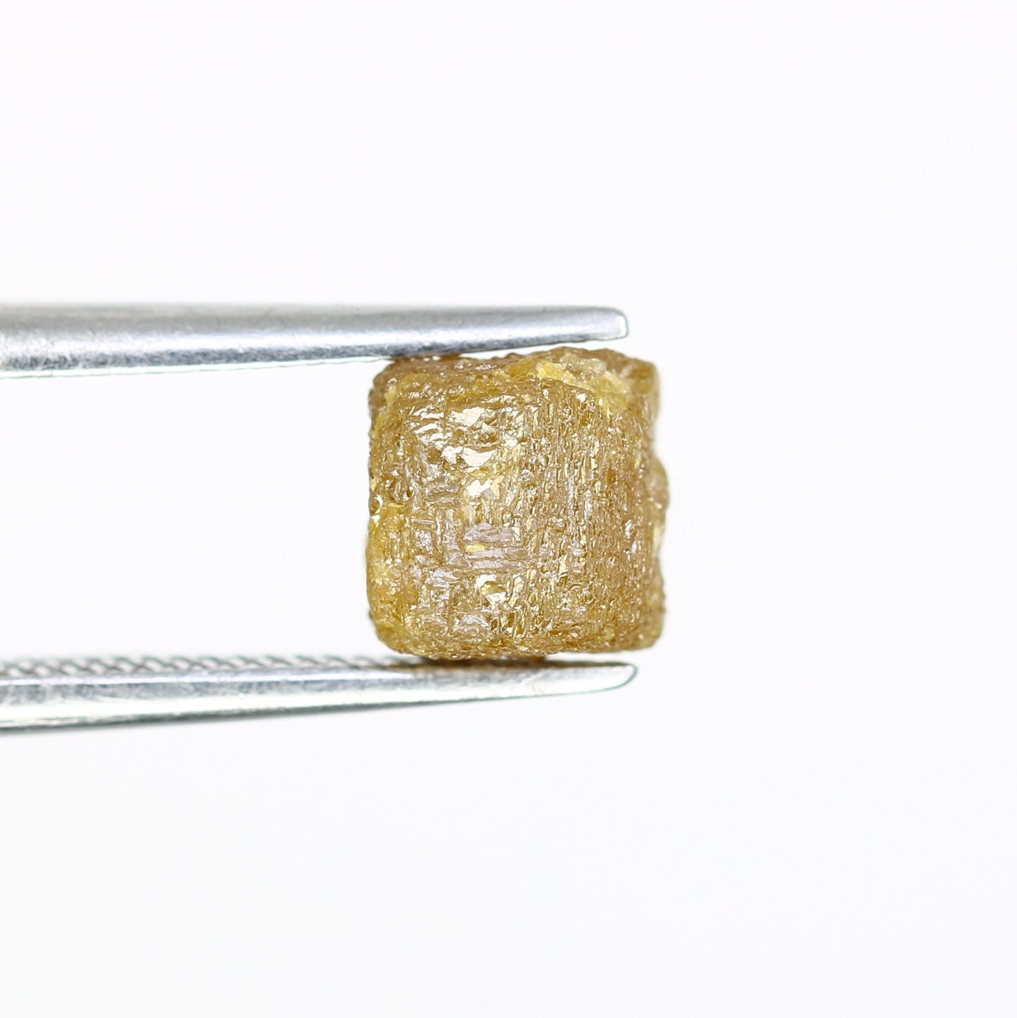 2.33 Carat Natural Loose Yellow Color Congo Cube Rough Diamond For Diamond Jewelry - JayKrishna Diamond